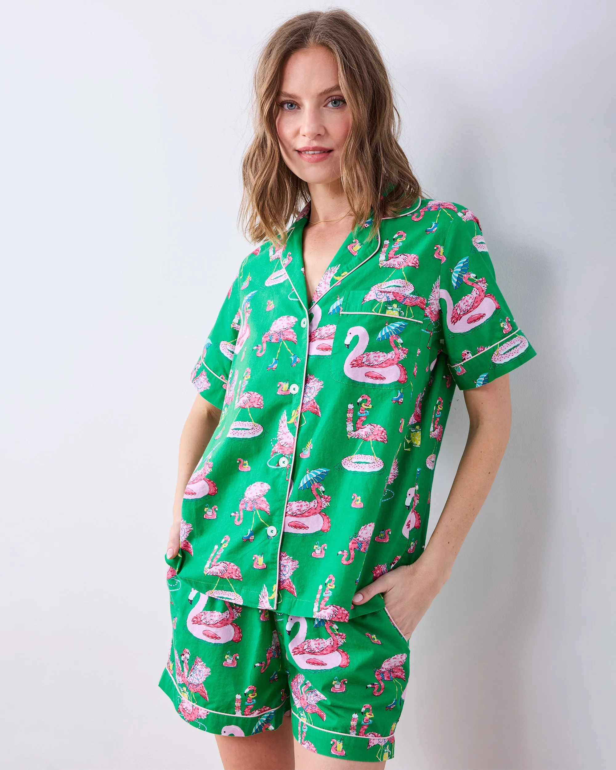Flock Party - Short PJ Set - Palm Frond sold by Printfresh product image thumbnail 2