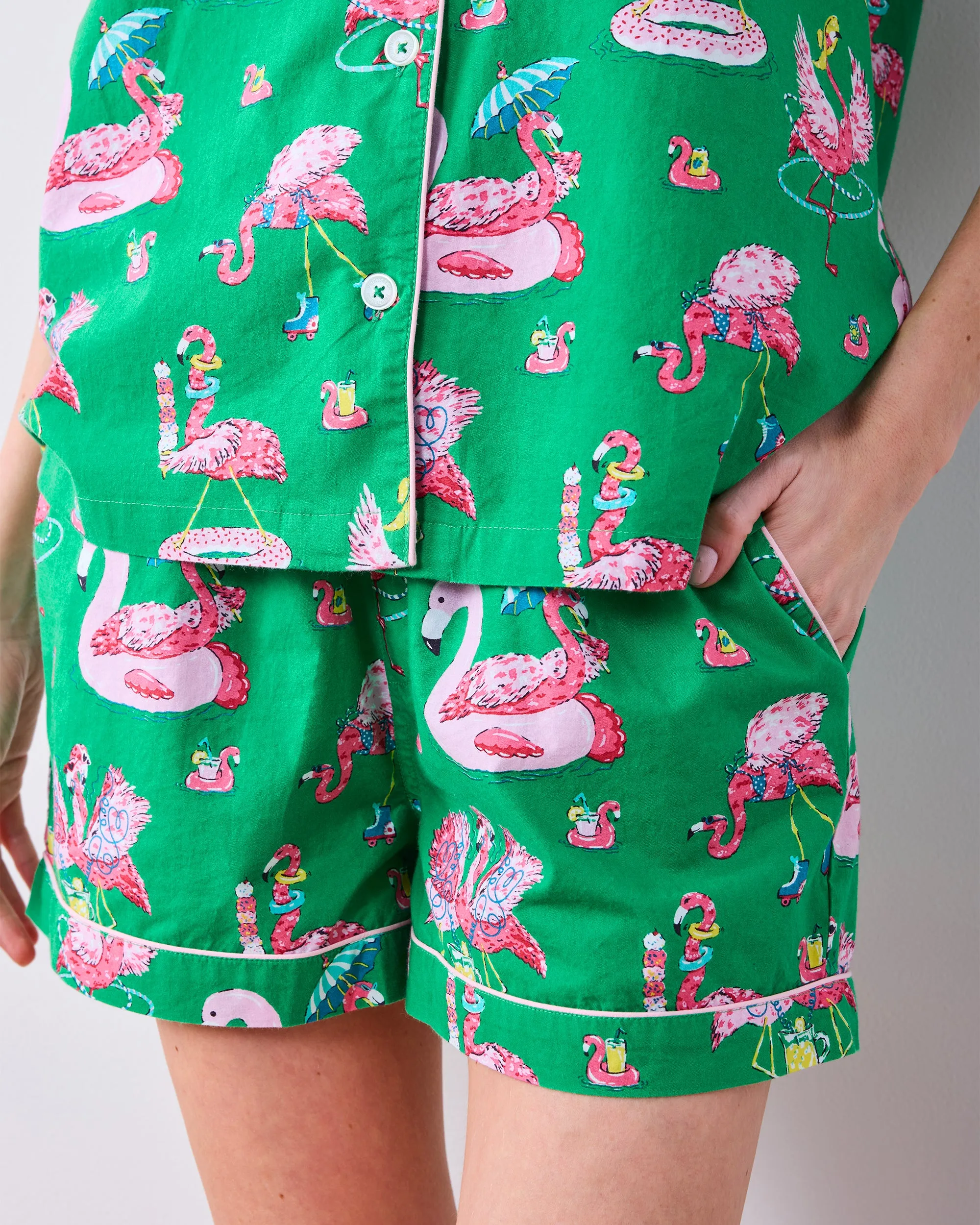 Flock Party - Short PJ Set - Palm Frond sold by Printfresh product image thumbnail 3
