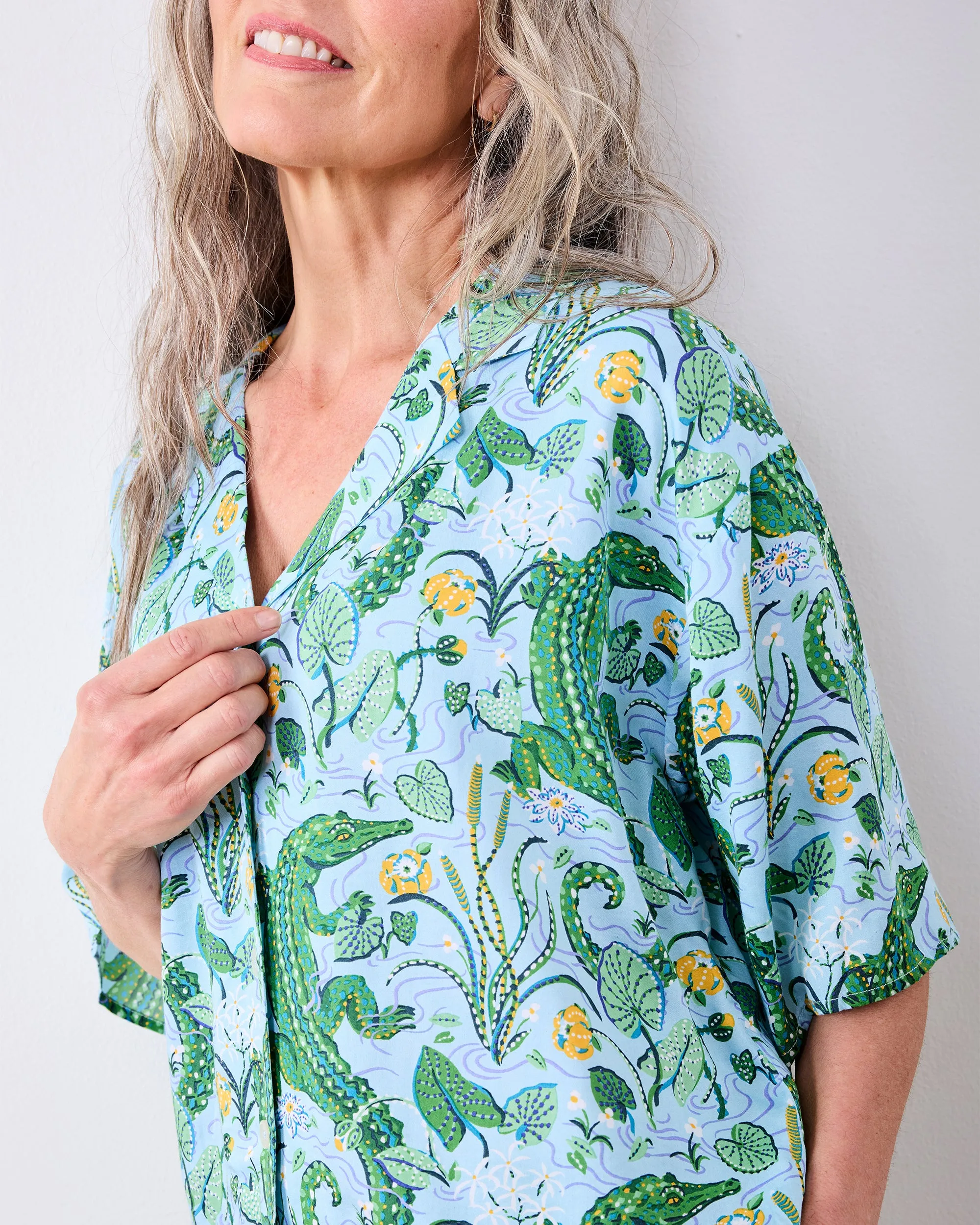 Gator Grove - Eco Satin Wildest Dreams Set - Blue Lagoon sold by Printfresh product image thumbnail 4