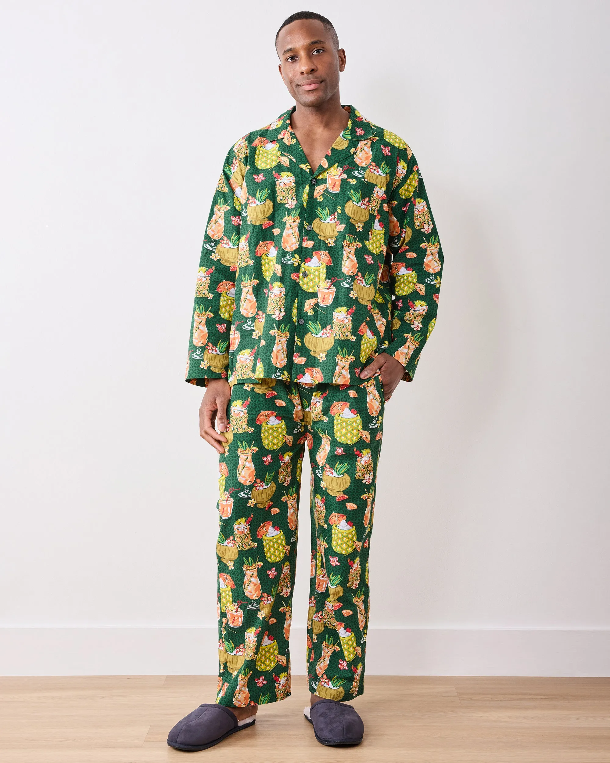 Paradise Punch - Men’s Long PJ Set - Emerald Isle sold by Printfresh product image thumbnail 2