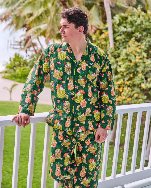 Paradise Punch - Men’s Long PJ Set - Emerald Isle made by Printfresh