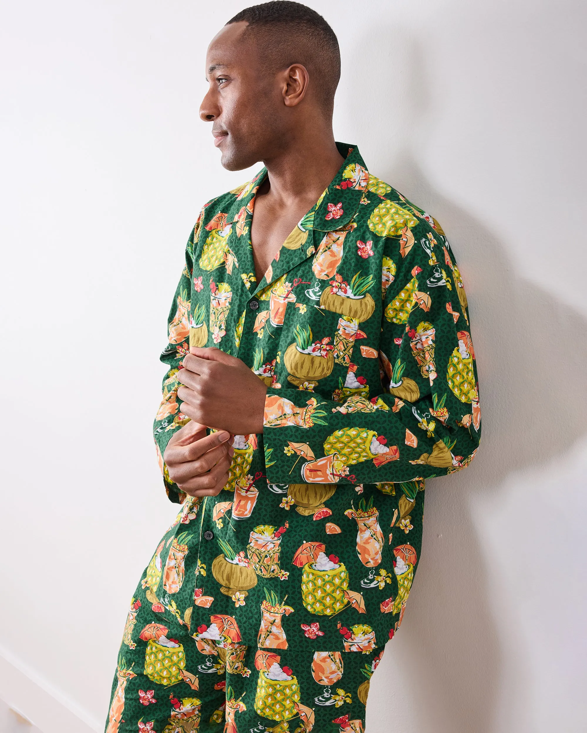 Paradise Punch - Men’s Long PJ Set - Emerald Isle sold by Printfresh product image thumbnail 3