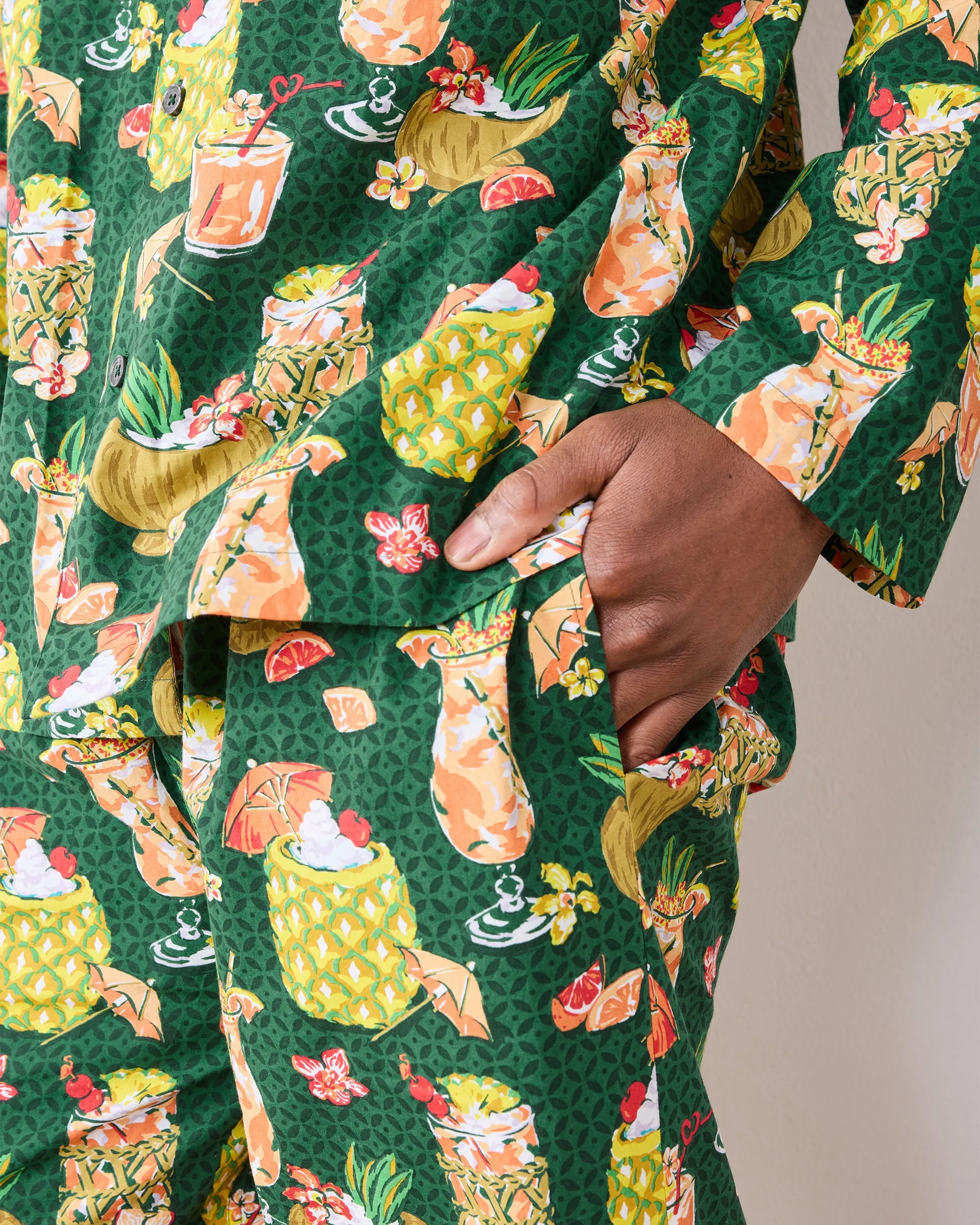 Paradise Punch - Men’s Long PJ Set - Emerald Isle sold by Printfresh product image thumbnail 4