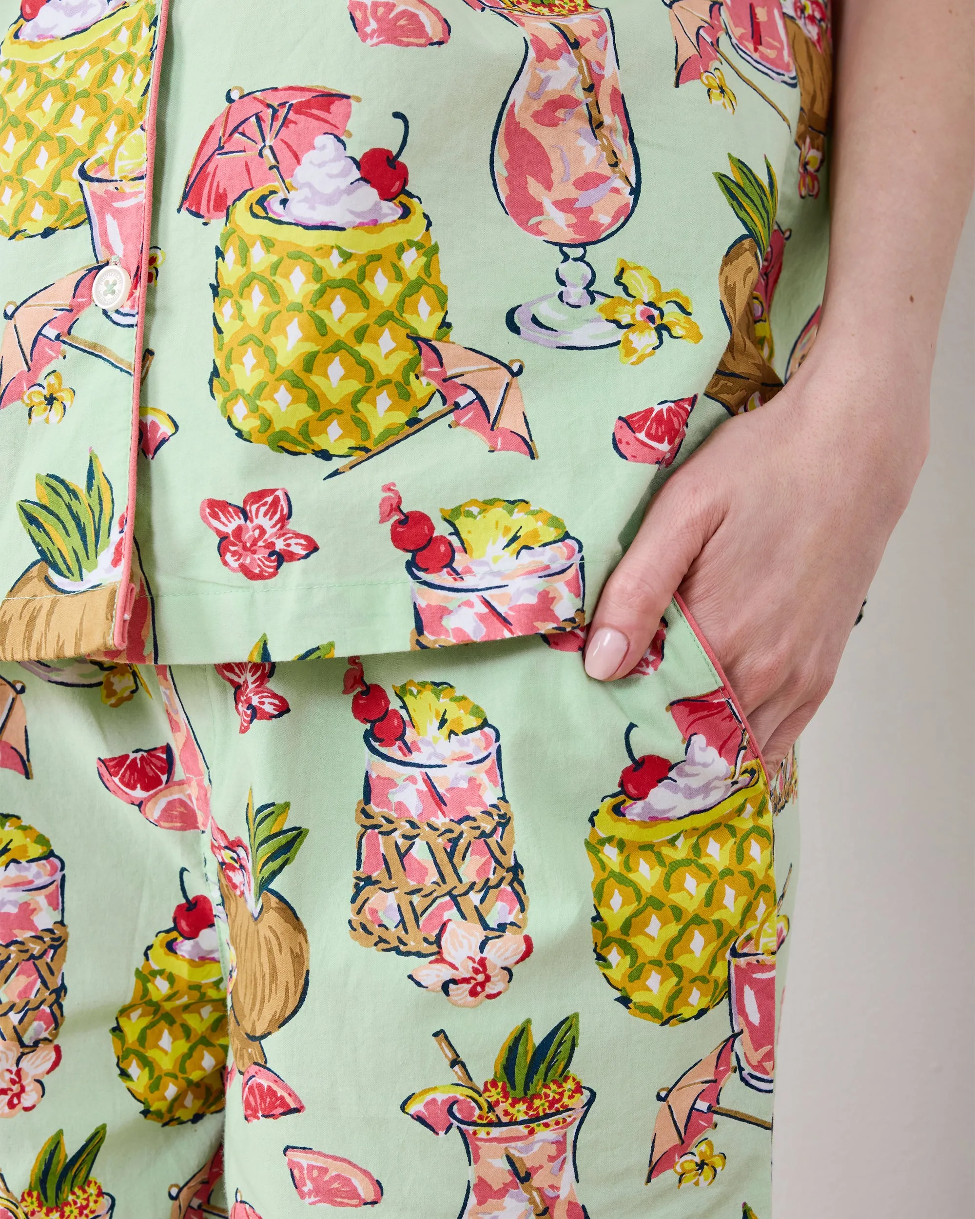 Paradise Punch - Short Sleeve Top & Cropped Pants Set - Mojito sold by Printfresh product image thumbnail 4