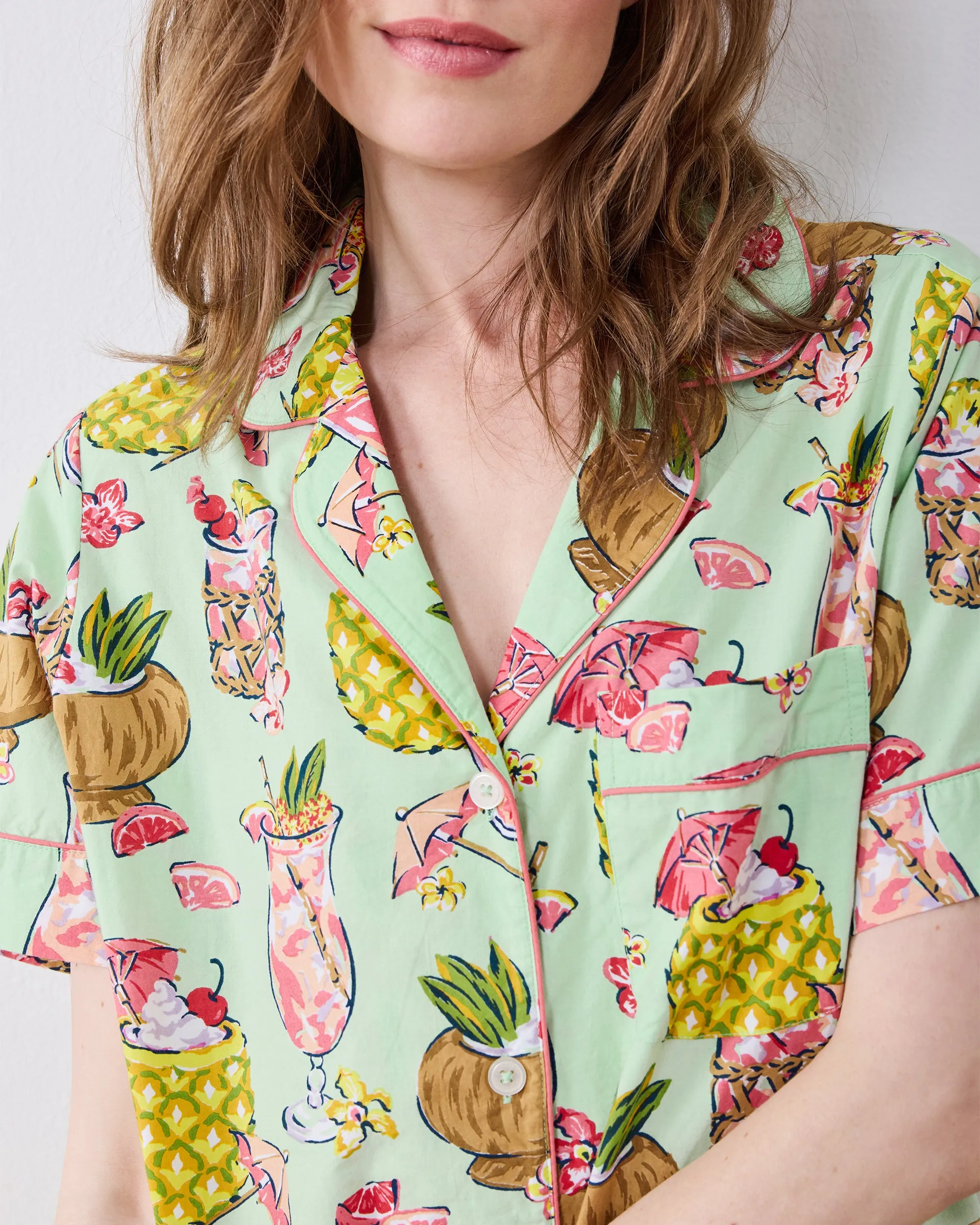 Paradise Punch - Short Sleeve Top & Cropped Pants Set - Mojito sold by Printfresh product image thumbnail 2
