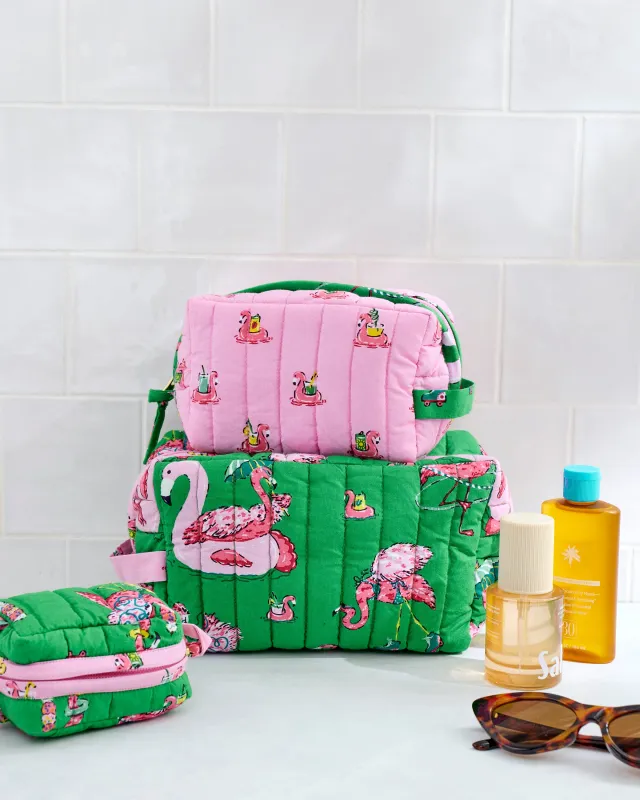 Flock Party - Three’s Best Pouch Set - Palm Frond made by Printfresh