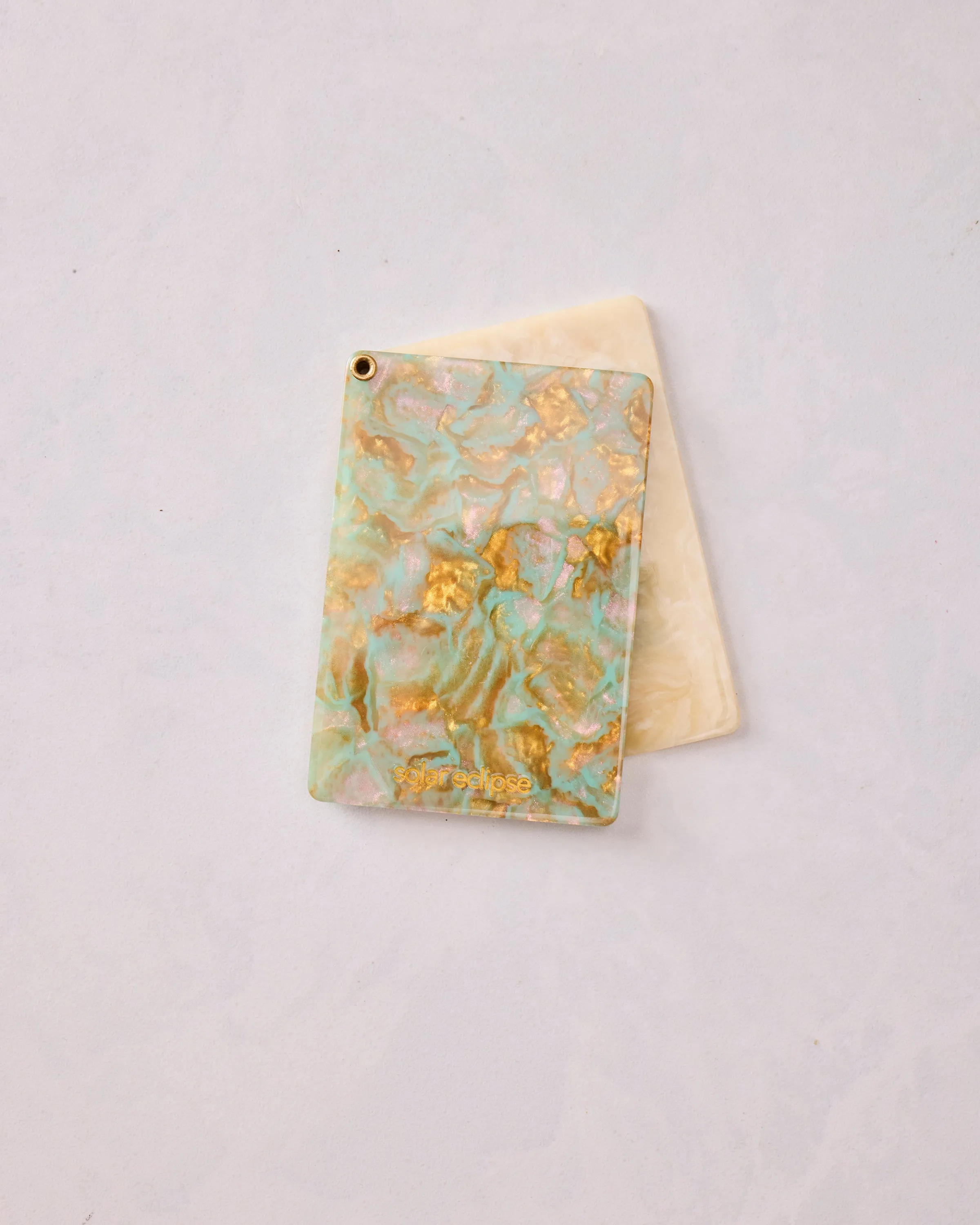 Ivory Combo - Hand Painted Flower Mahjong Compact Mirror - Solar Eclipse sold by Printfresh product image thumbnail 3