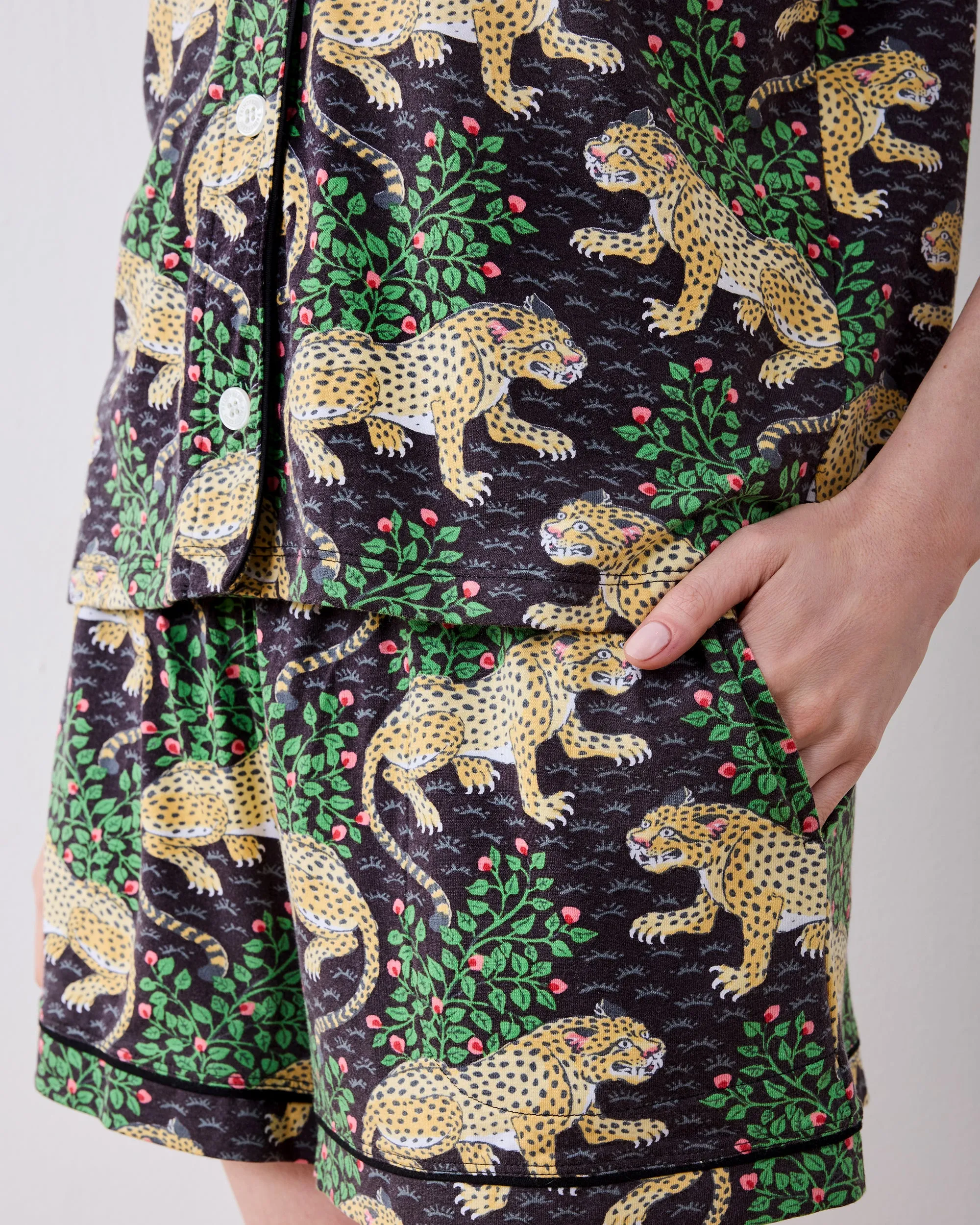 Bagheera - Organic Pima Modal Knit Short PJ Set - Ink sold by Printfresh product image thumbnail 5