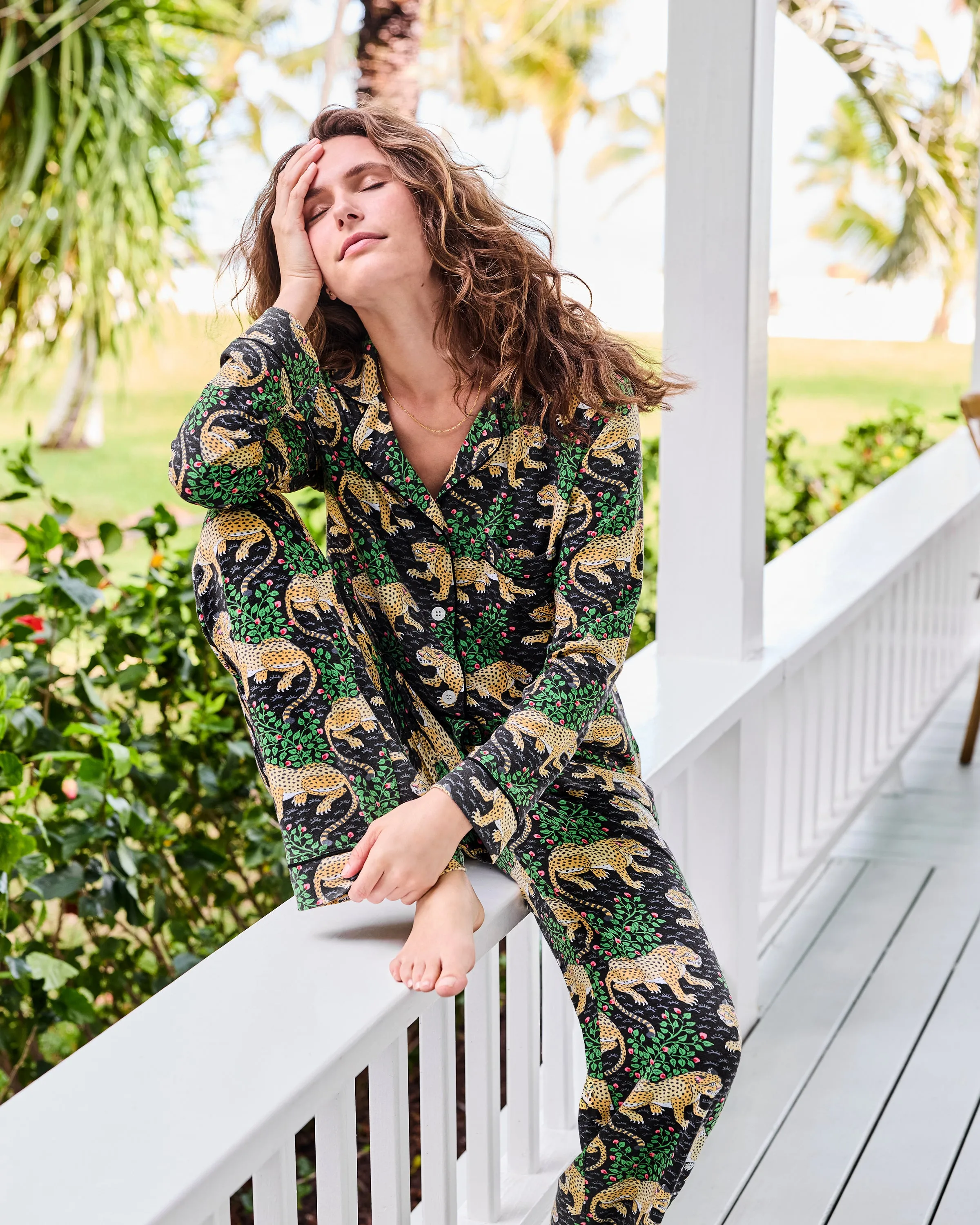 Bagheera - Organic Pima Modal Knit Long PJ Set - Ink sold by Printfresh product image thumbnail 3