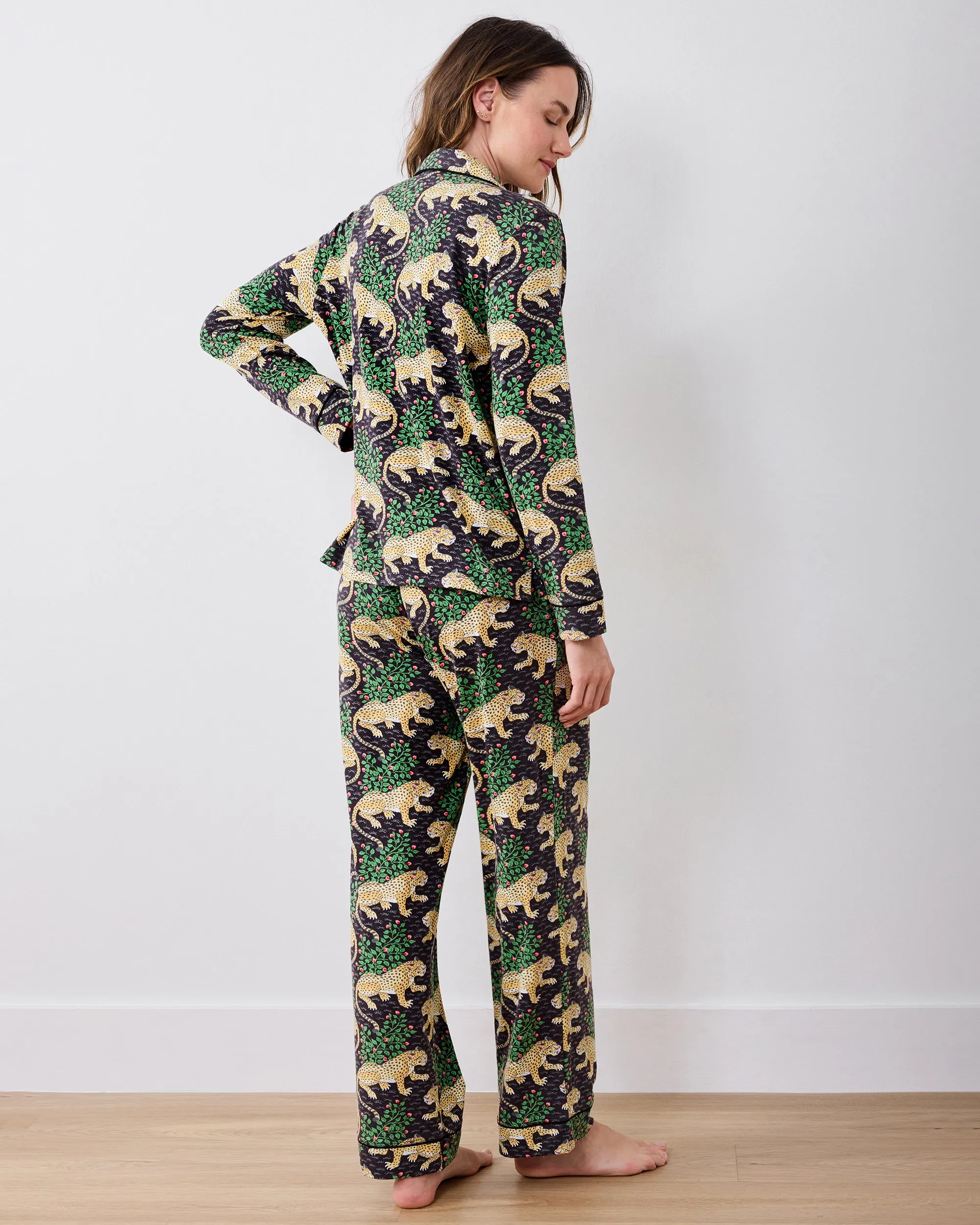 Bagheera - Organic Pima Modal Knit Long PJ Set - Ink sold by Printfresh product image thumbnail 5