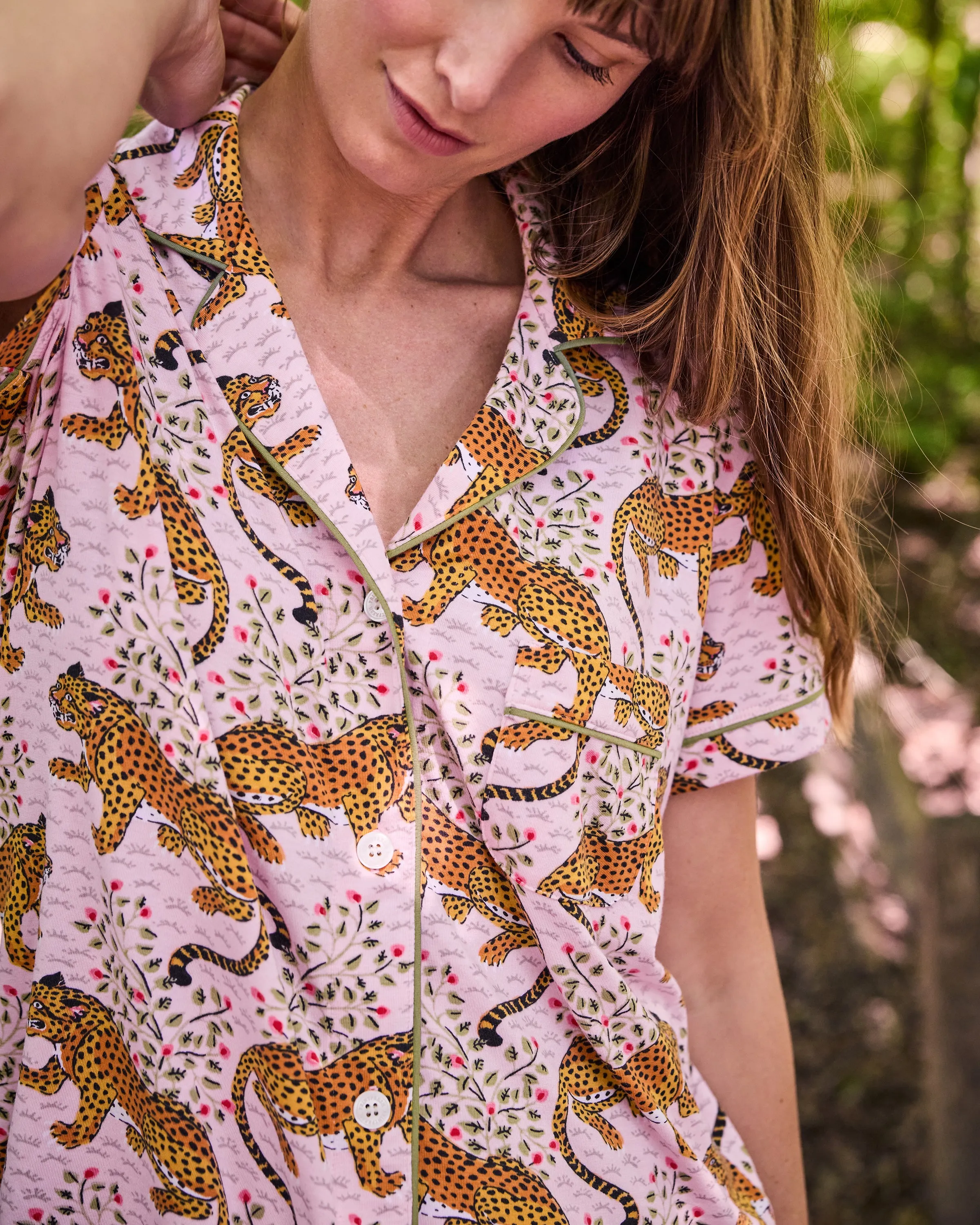 Bagheera - Organic Pima Modal Knit Short PJ Set - Blush sold by Printfresh product image thumbnail 4