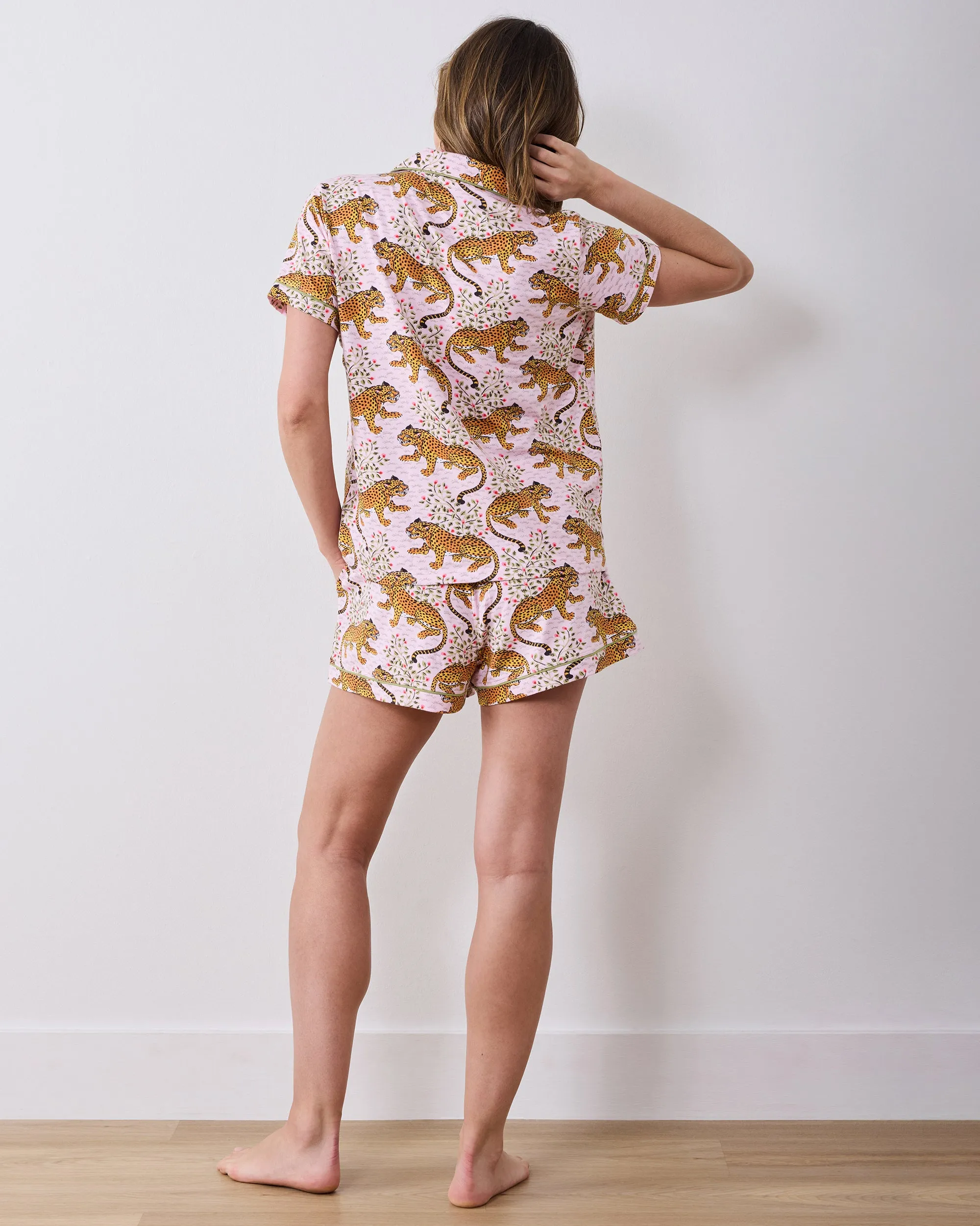 Bagheera - Organic Pima Modal Knit Short PJ Set - Blush sold by Printfresh product image thumbnail 3