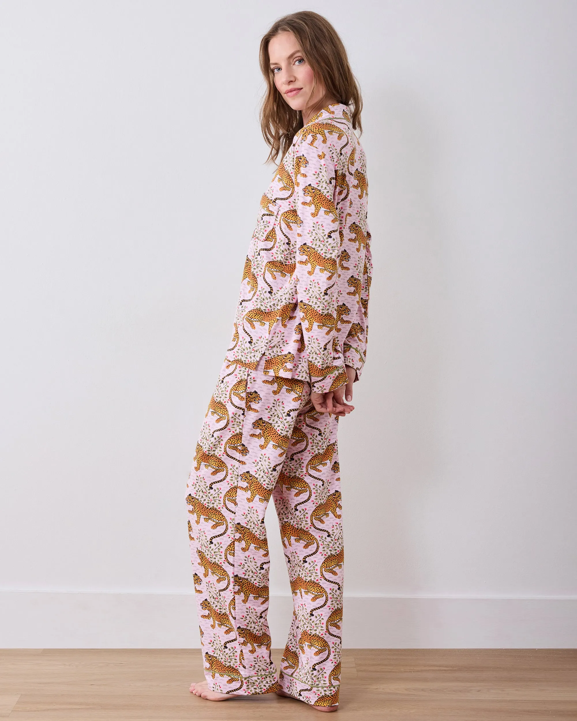 Bagheera - Organic Pima Modal Knit Long PJ Set - Blush sold by Printfresh product image thumbnail 2