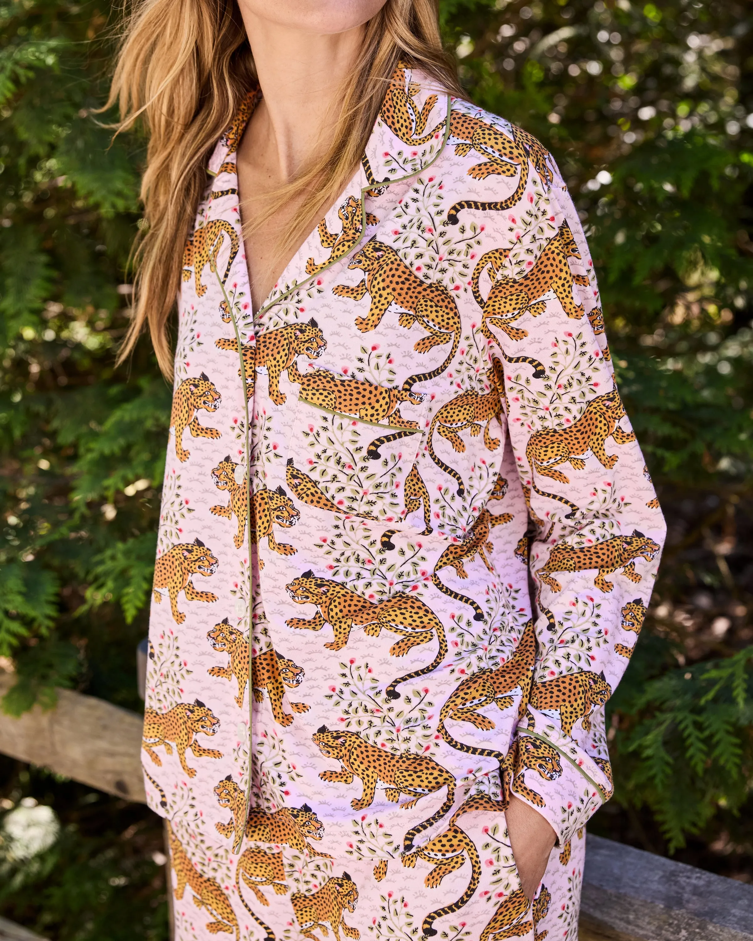 Bagheera - Organic Pima Modal Knit Long PJ Set - Blush sold by Printfresh product image thumbnail 5