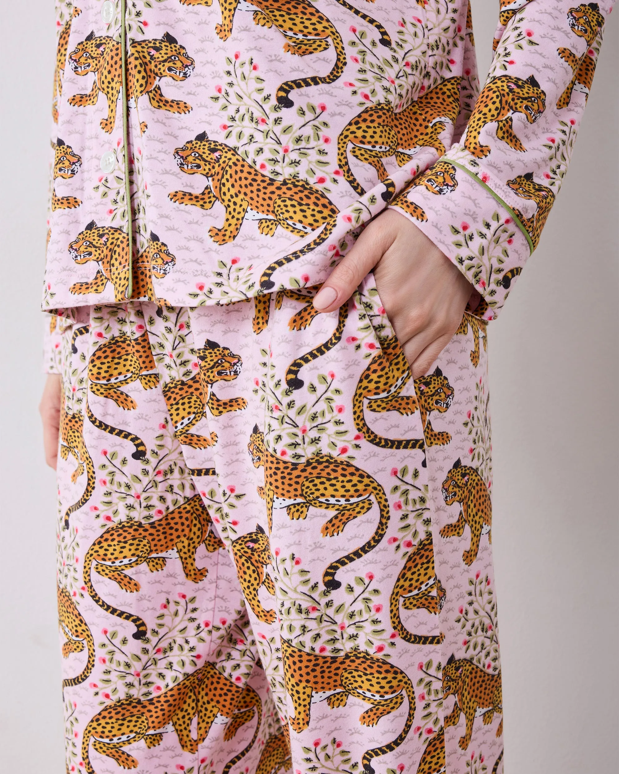 Bagheera - Organic Pima Modal Knit Long PJ Set - Blush sold by Printfresh product image thumbnail 4