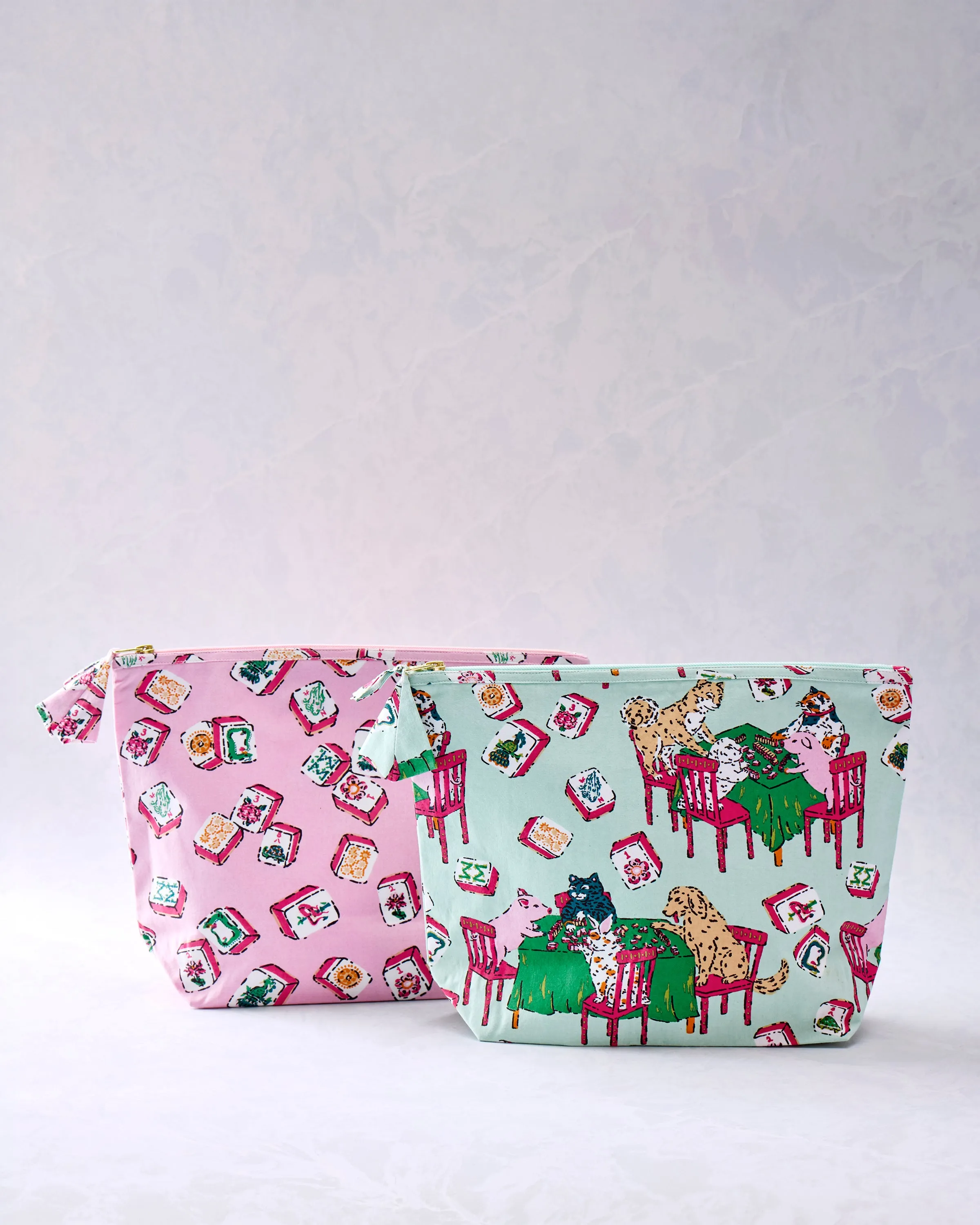 Mah Jongg Menagerie & Lucky Tiles - Essentials Pouch Bundle - Multi sold by Printfresh