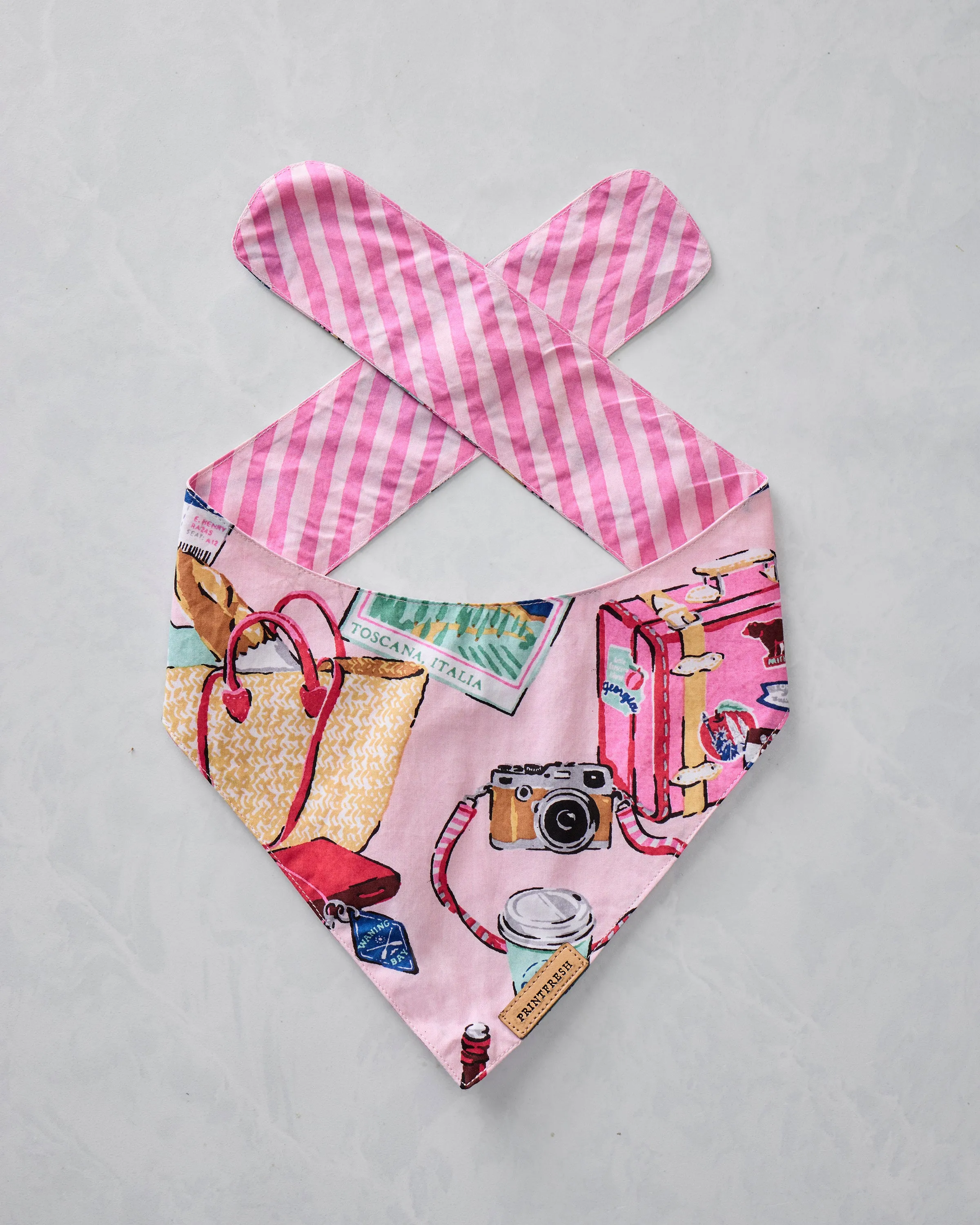 Emotional Baggage - Pet Bandana - Happy Place Pink sold by Printfresh product image thumbnail 3