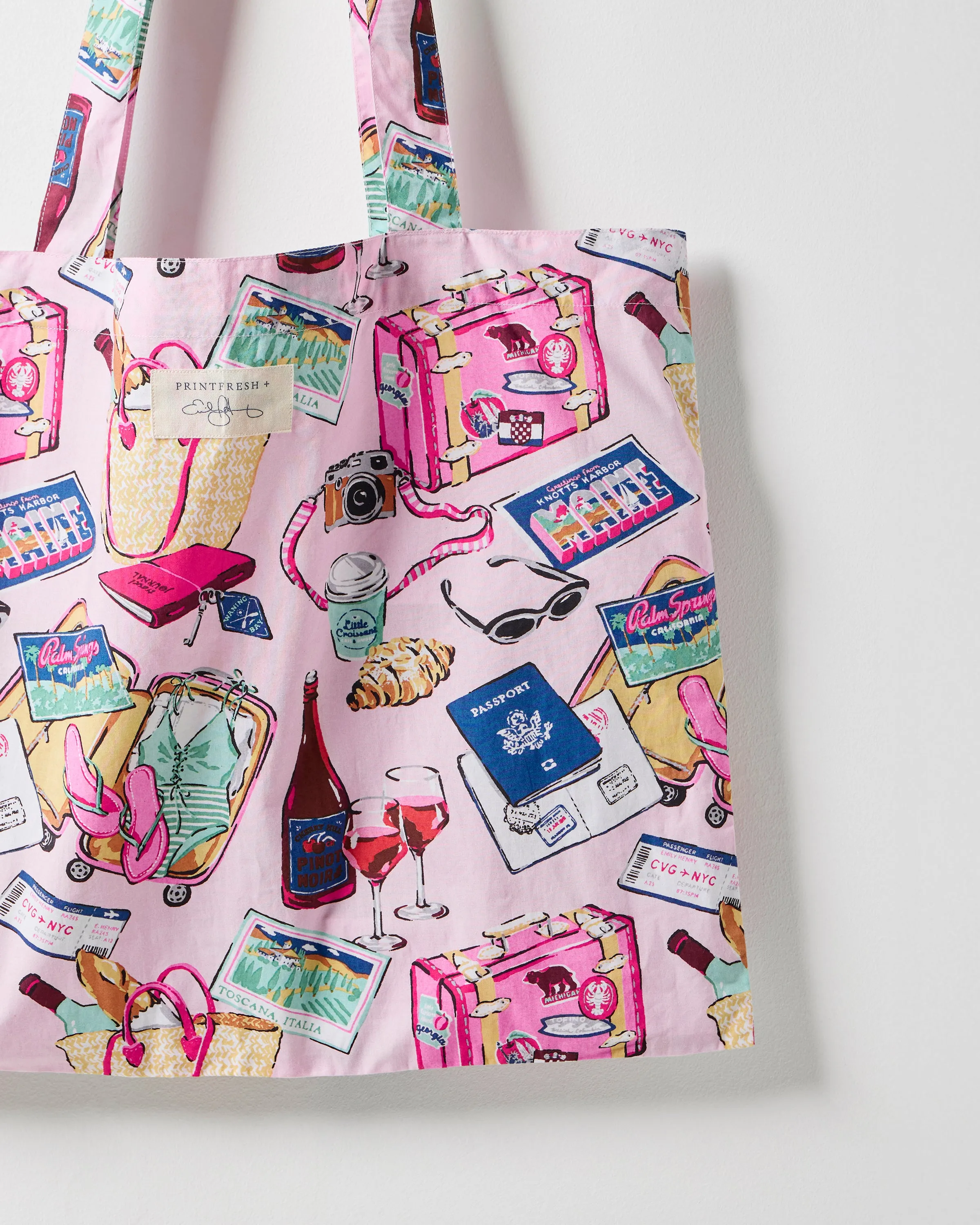 Emotional Baggage - Go to Tote - Happy Place Pink sold by Printfresh product image thumbnail 2
