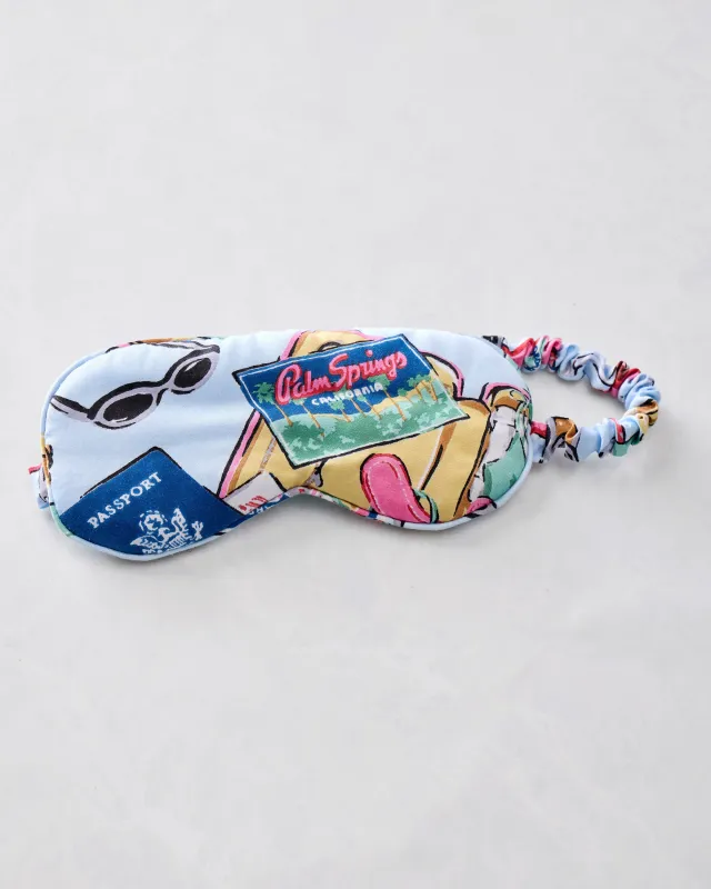 Emotional Baggage - Eco Satin Eye Mask - Pale Blue made by Printfresh