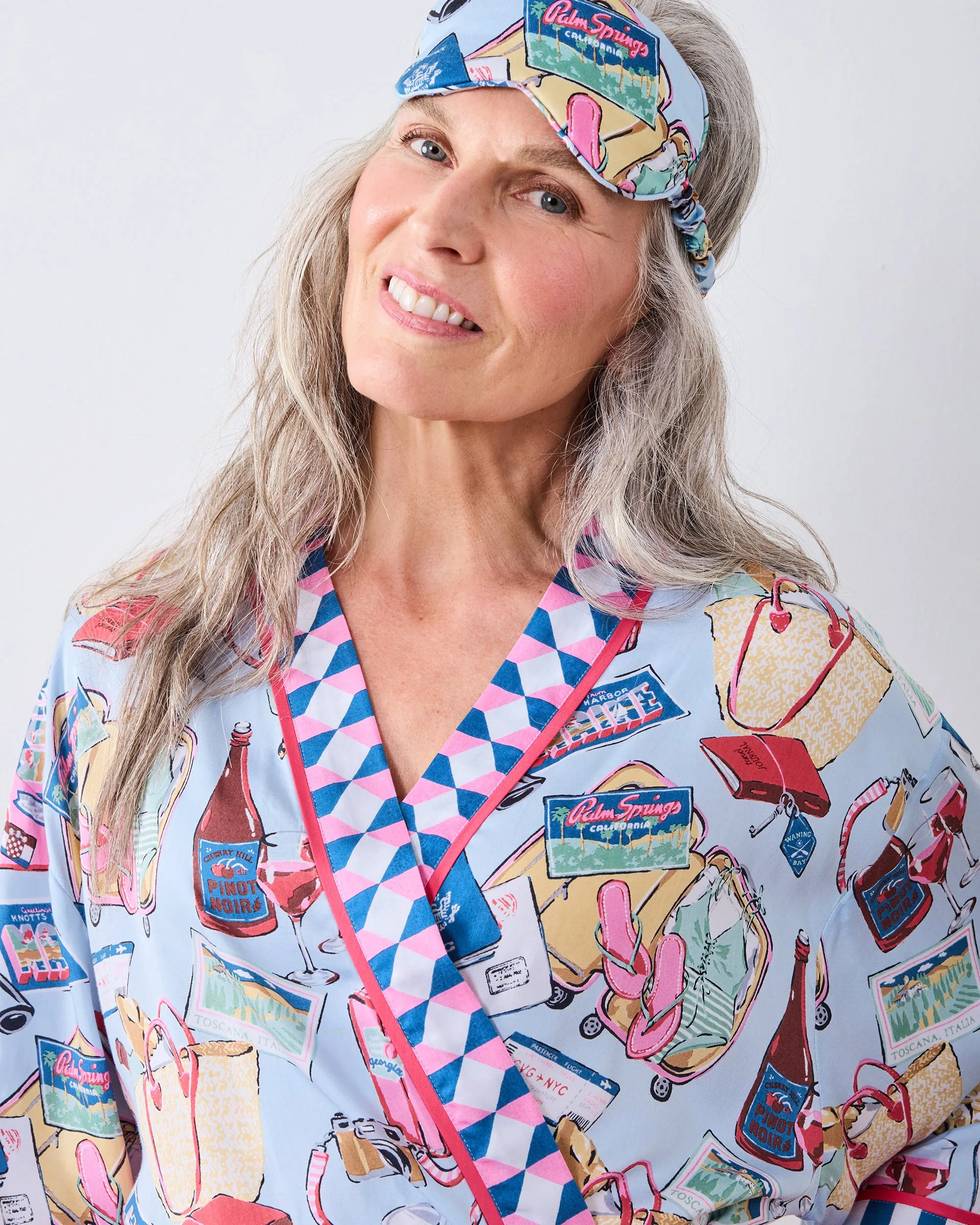 Emotional Baggage - Eco Satin Eye Mask - Pale Blue sold by Printfresh product image thumbnail 2