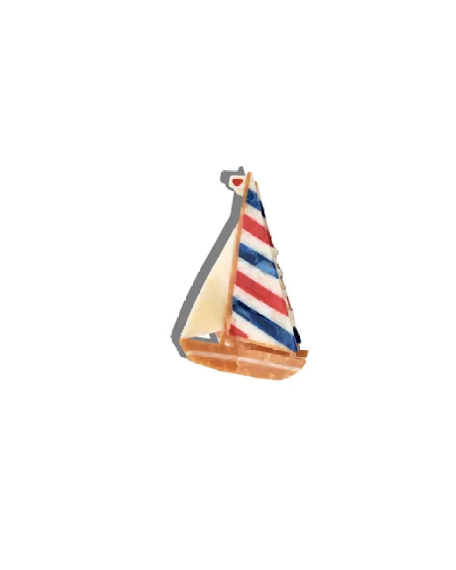 Blue/Red - Hand Painted Sailboat Claw Hair Clip - Solar Eclipse made by Printfresh
