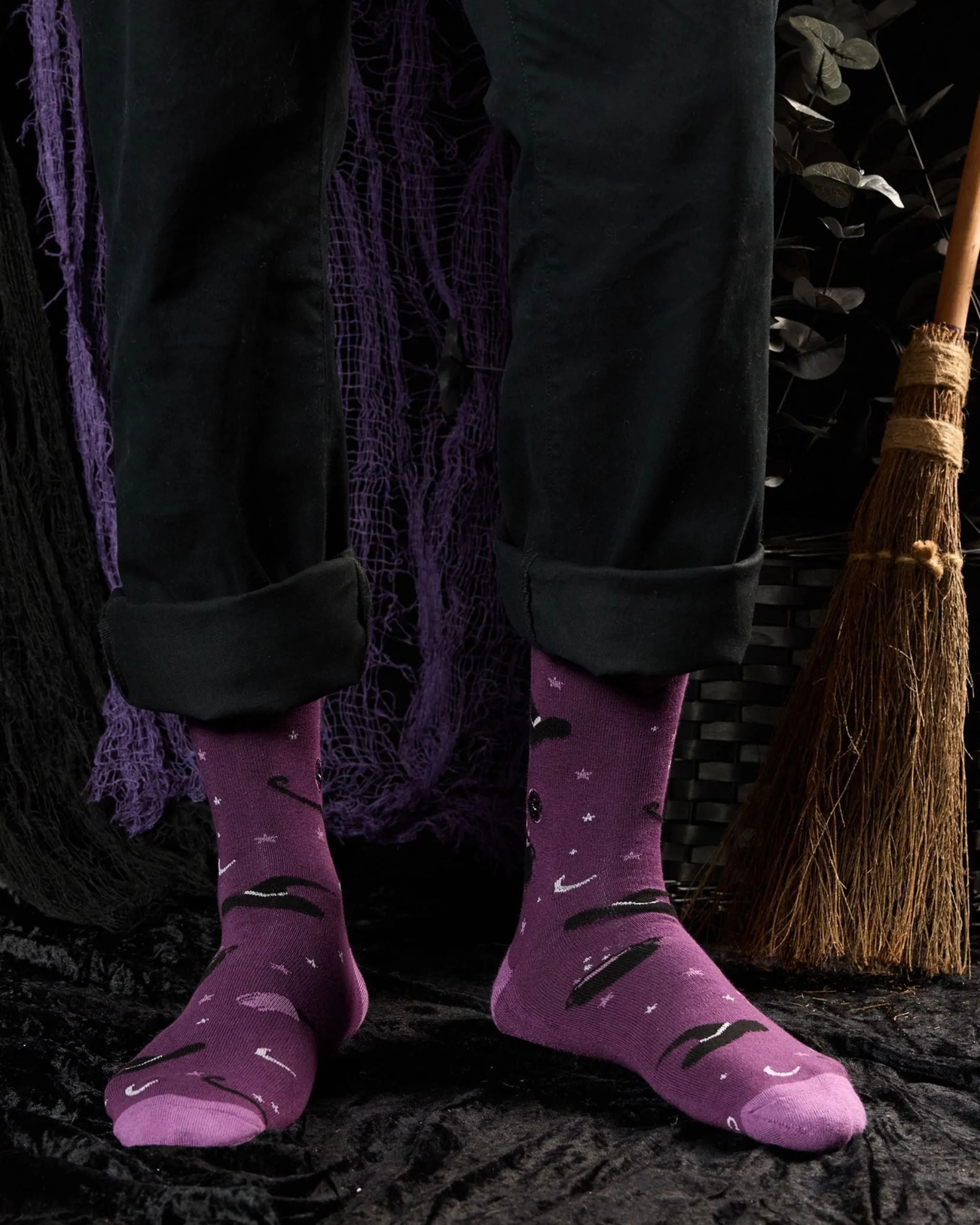 Purple - Purple Witch Hats Socks - Conscious Step sold by Printfresh product image thumbnail 4