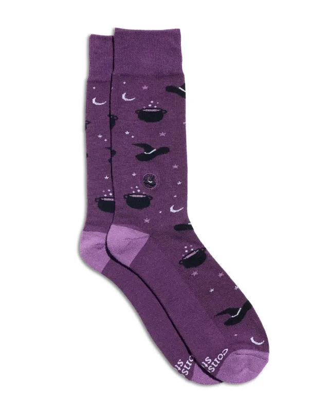 Purple - Purple Witch Hats Socks - Conscious Step made by Conscious Step