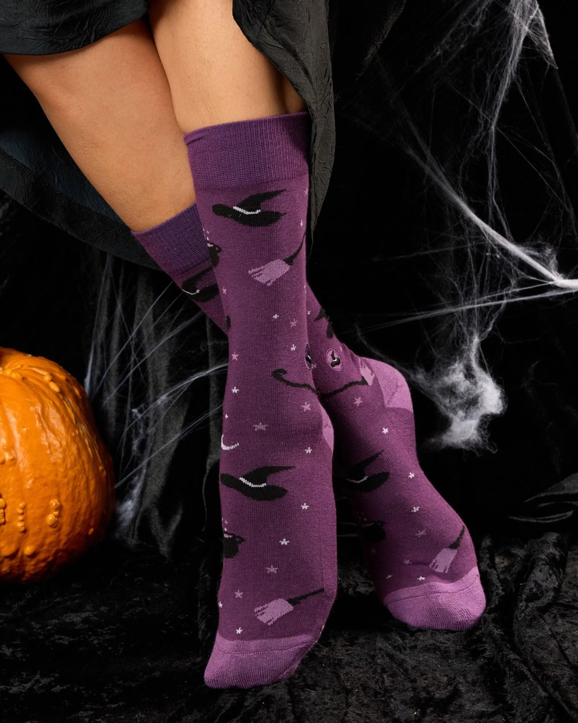 Purple - Purple Witch Hats Socks - Conscious Step sold by Printfresh product image thumbnail 2