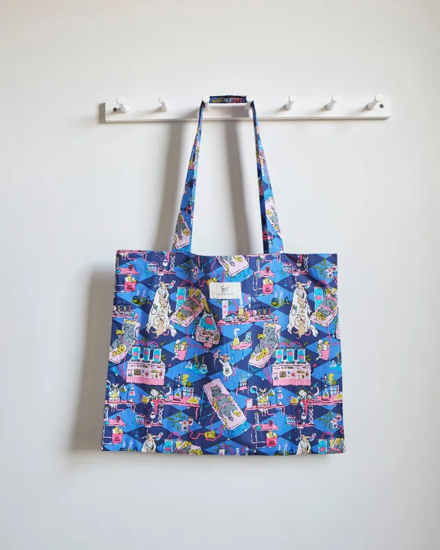 It's Alive - Go to Tote - Checkered Sapphire made by Printfresh