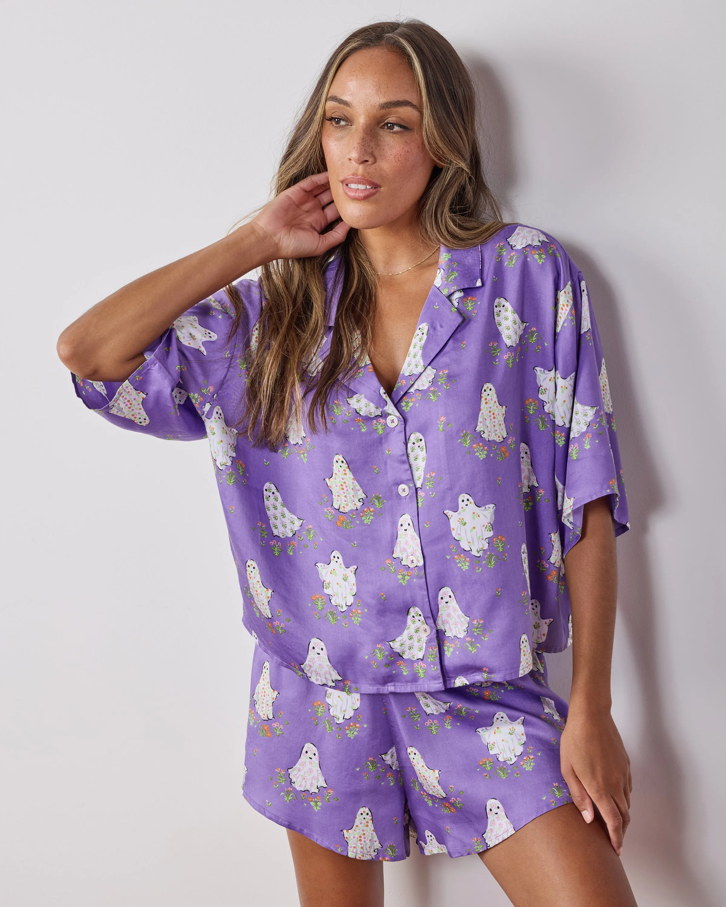 Gardening Ghosts - Eco Satin Sweet Dreams Set - Eerie Amethyst sold by Printfresh product image thumbnail 5
