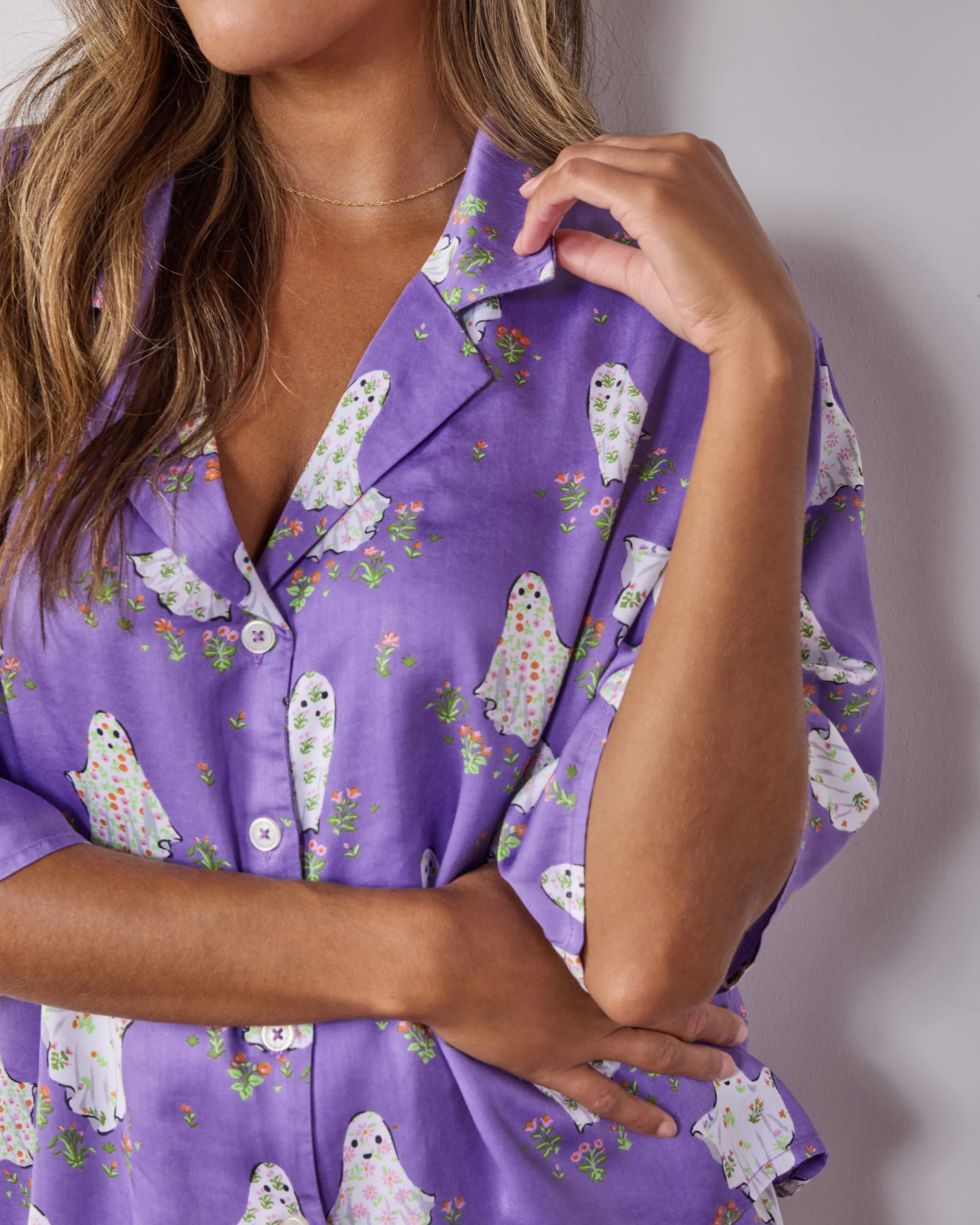 Gardening Ghosts - Eco Satin Sweet Dreams Set - Eerie Amethyst sold by Printfresh product image thumbnail 3