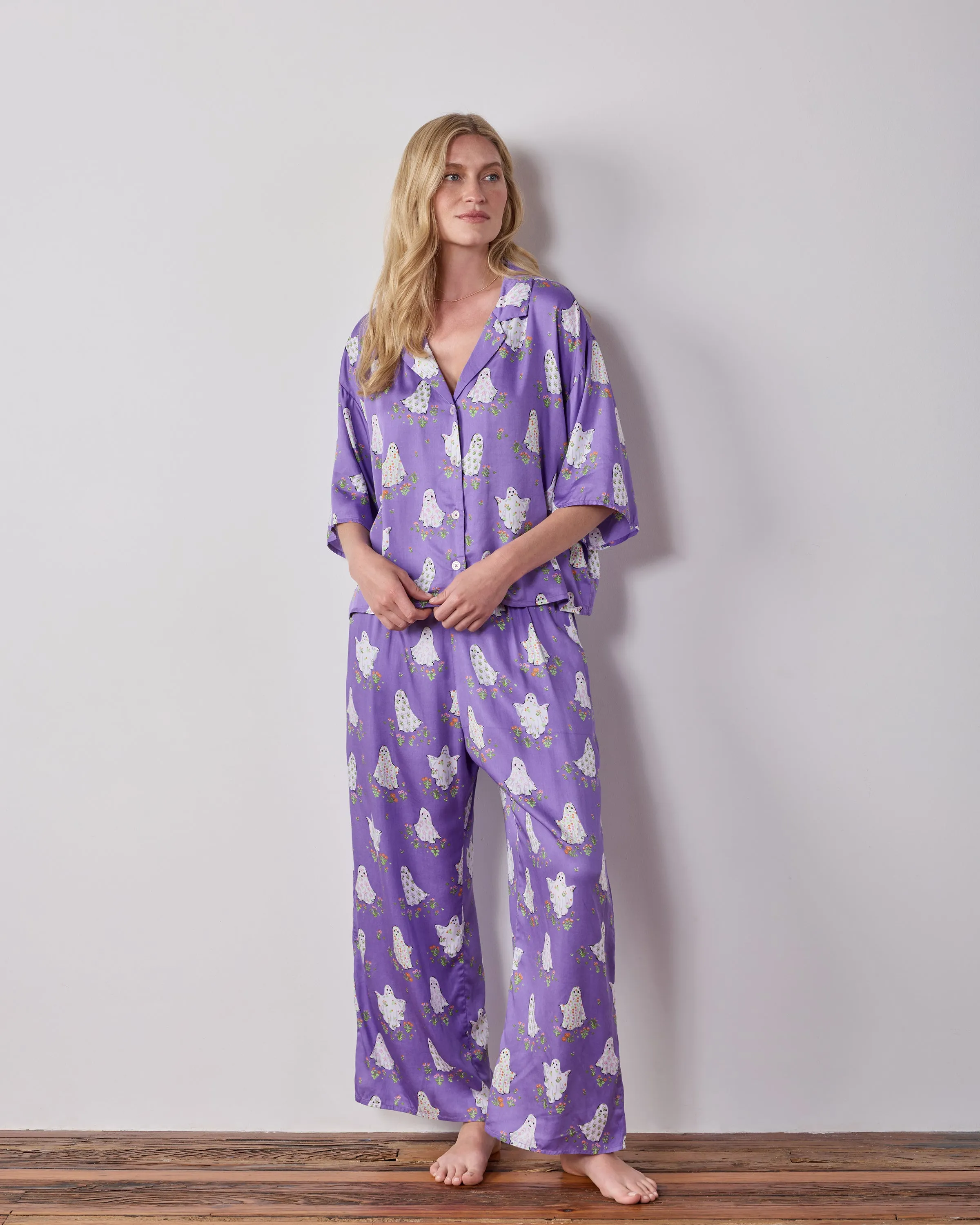 Gardening Ghosts - Eco Satin Wildest Dreams Set - Eerie Amethyst sold by Printfresh product image thumbnail 2