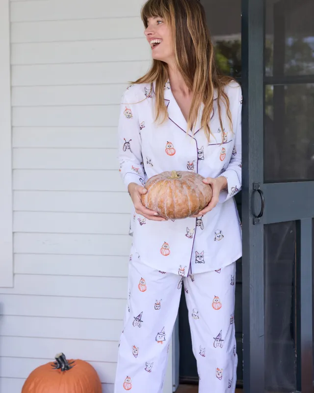 Halloween Hounds - Tall Long PJ Set - Cloud made by Printfresh
