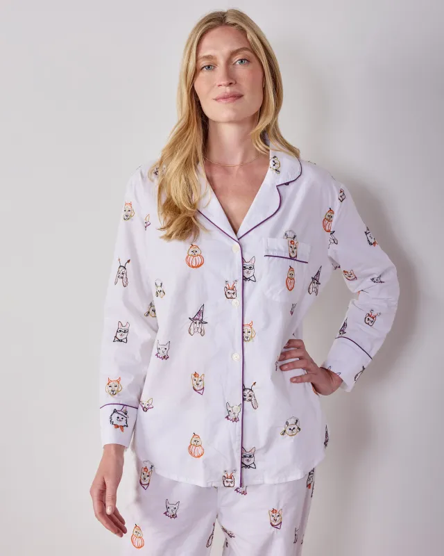 Halloween Hounds - Petite Long PJ Set - Cloud made by Printfresh