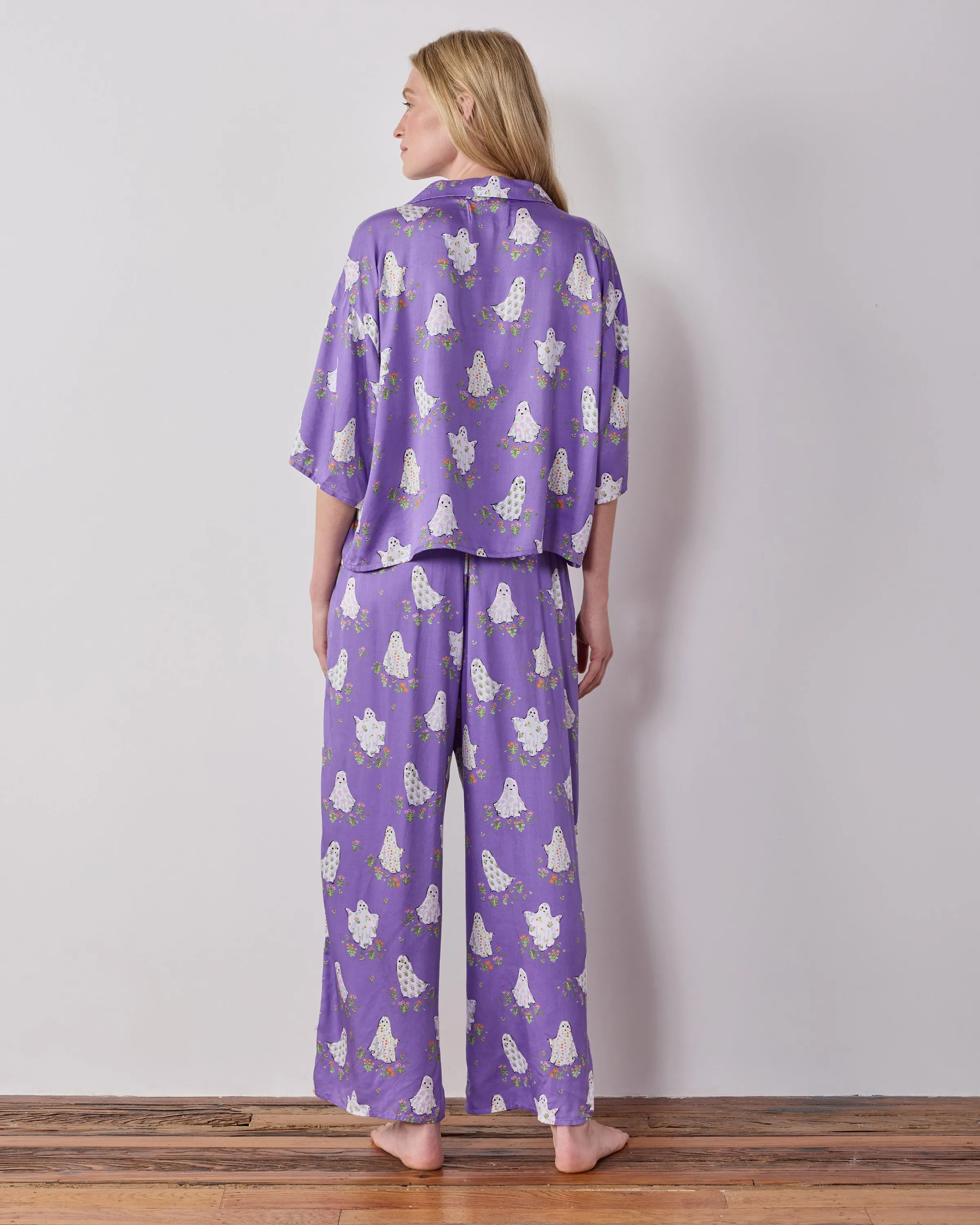 Gardening Ghosts - Petite Eco Satin Wildest Dreams Set - Eerie Amethyst sold by Printfresh product image thumbnail 4
