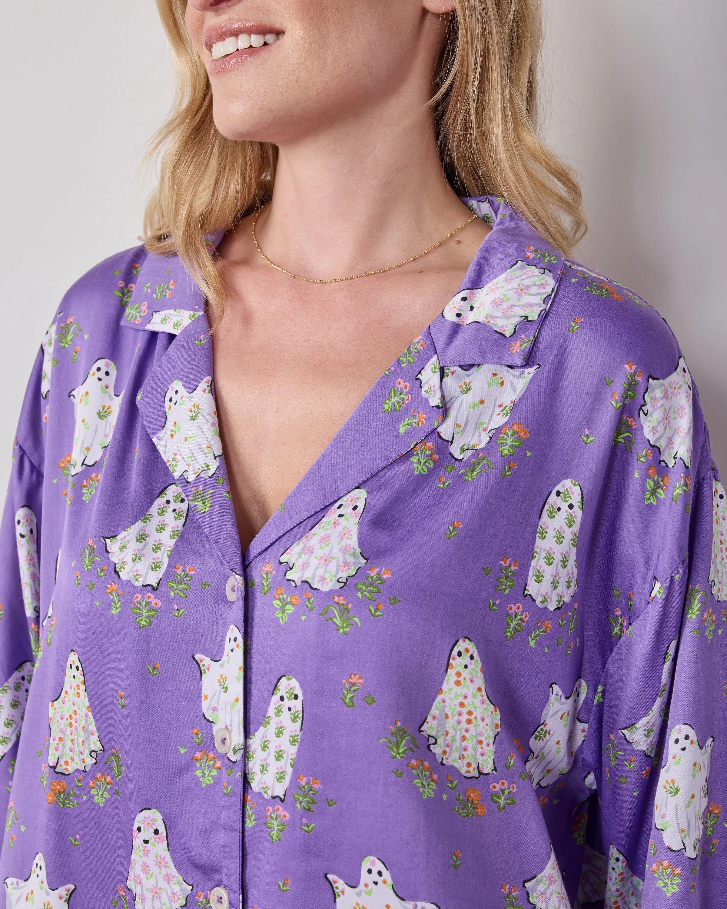 Gardening Ghosts - Petite Eco Satin Wildest Dreams Set - Eerie Amethyst sold by Printfresh product image thumbnail 3