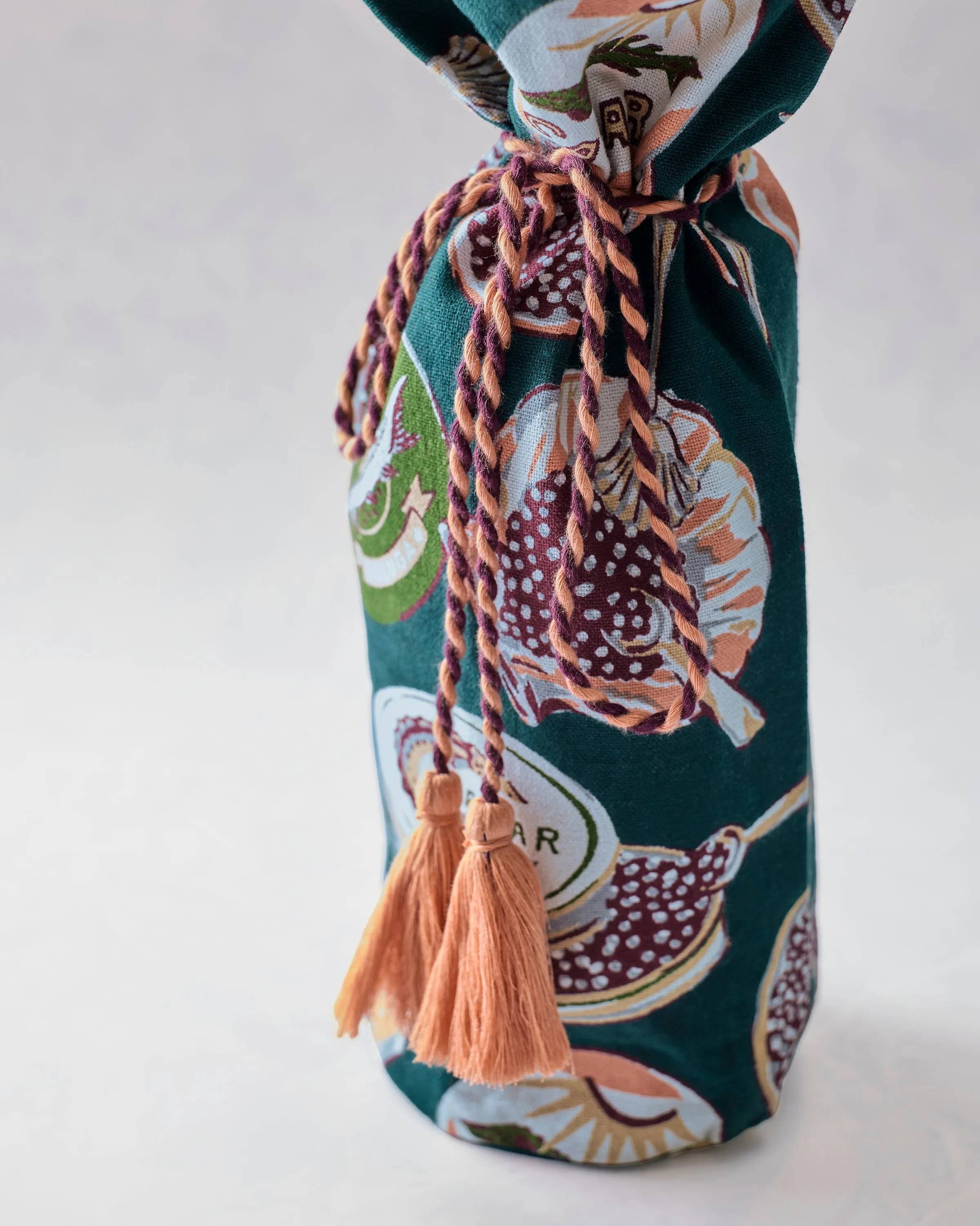 Champagne & Caviar - Wine Bag - Peacock Feather sold by Printfresh product image thumbnail 3