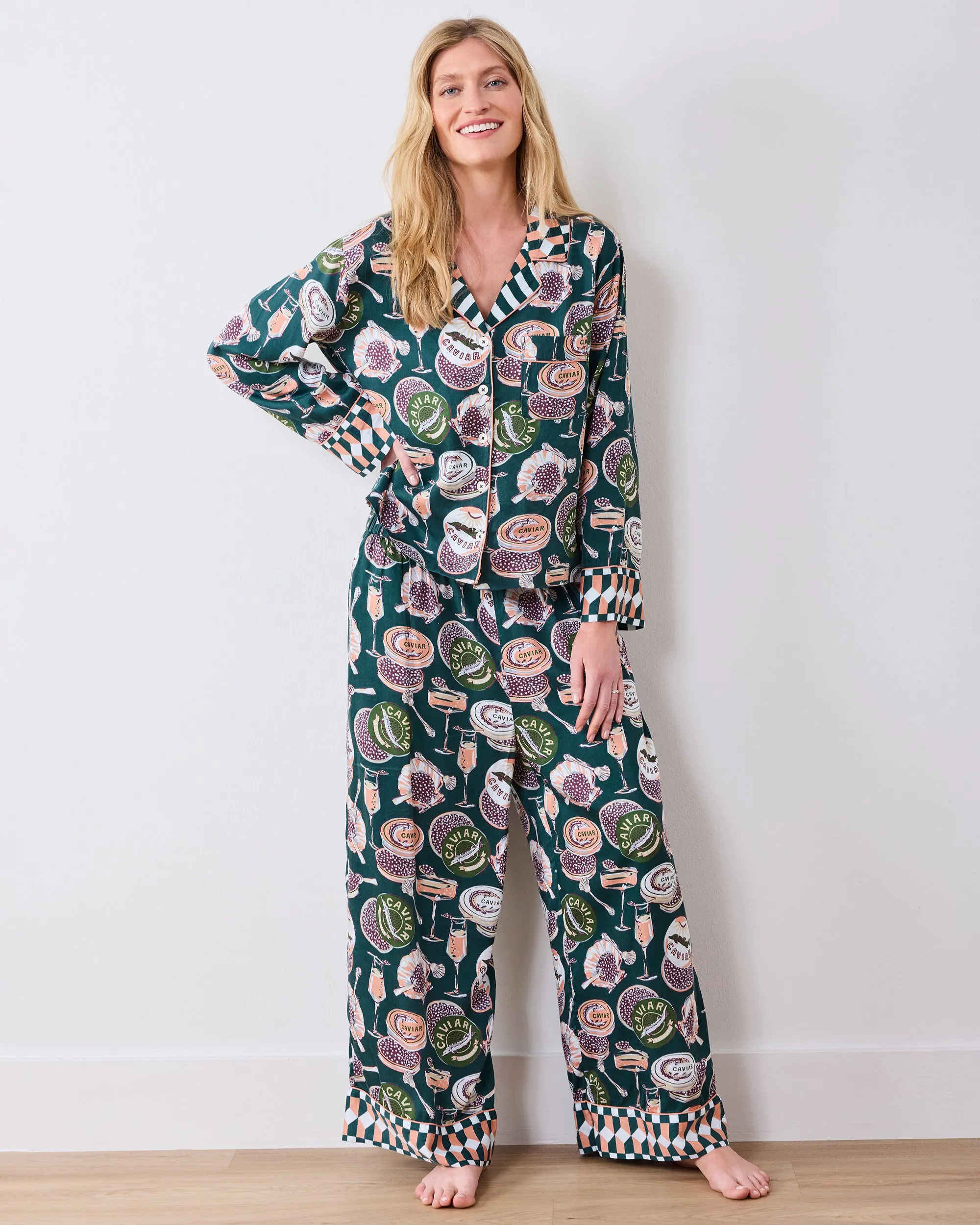 Champagne & Caviar - Tall Eco Satin Soho Set - Peacock Feather sold by Printfresh