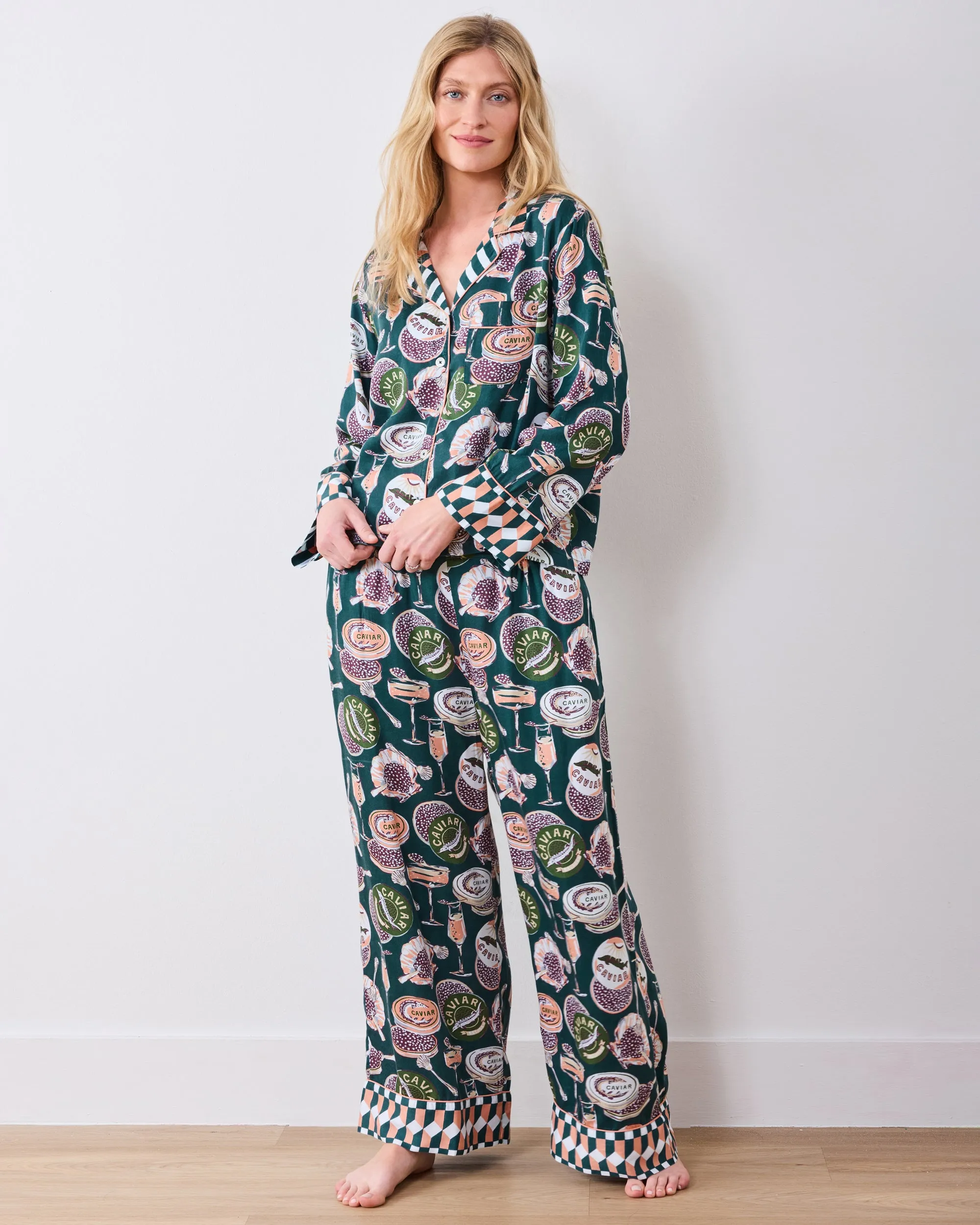 Champagne & Caviar - Tall Eco Satin Soho Set - Peacock Feather sold by Printfresh product image thumbnail 3