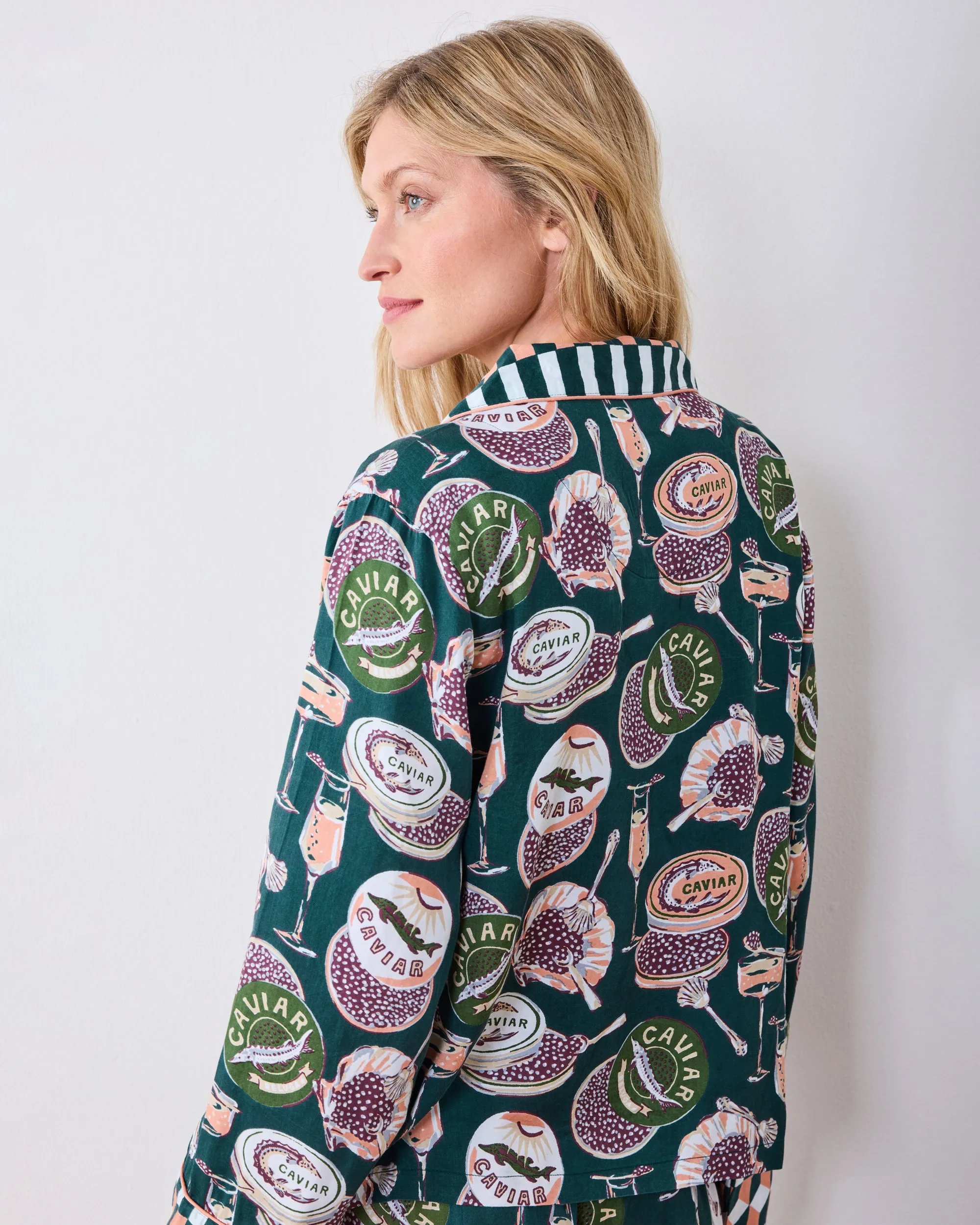 Champagne & Caviar - Tall Eco Satin Soho Set - Peacock Feather sold by Printfresh product image thumbnail 4
