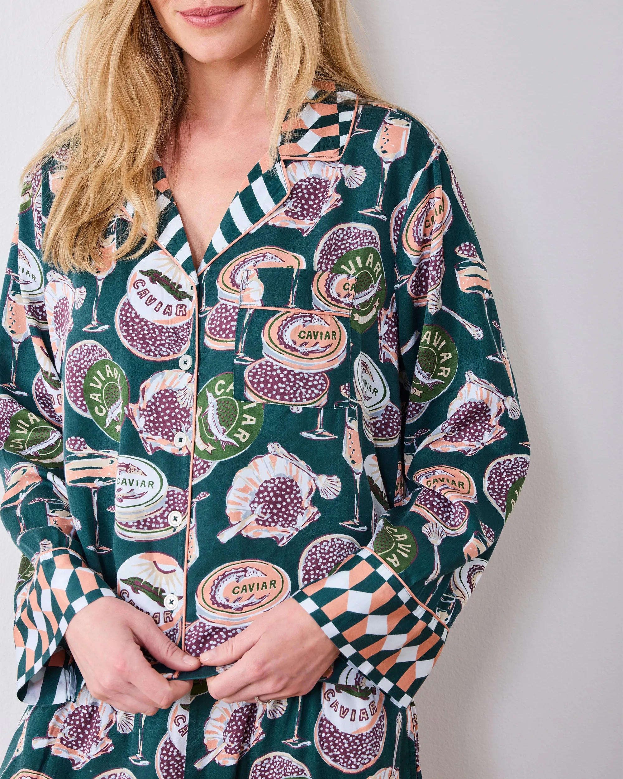 Champagne & Caviar - Tall Eco Satin Soho Set - Peacock Feather sold by Printfresh product image thumbnail 5