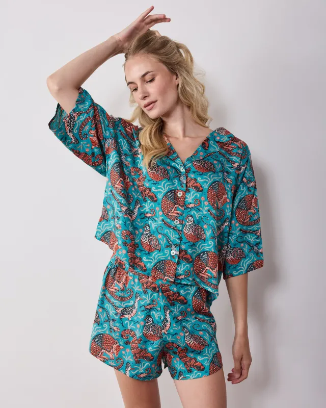 Canyon Critters - Eco Satin Sweet Dreams Set - Teal made by Printfresh