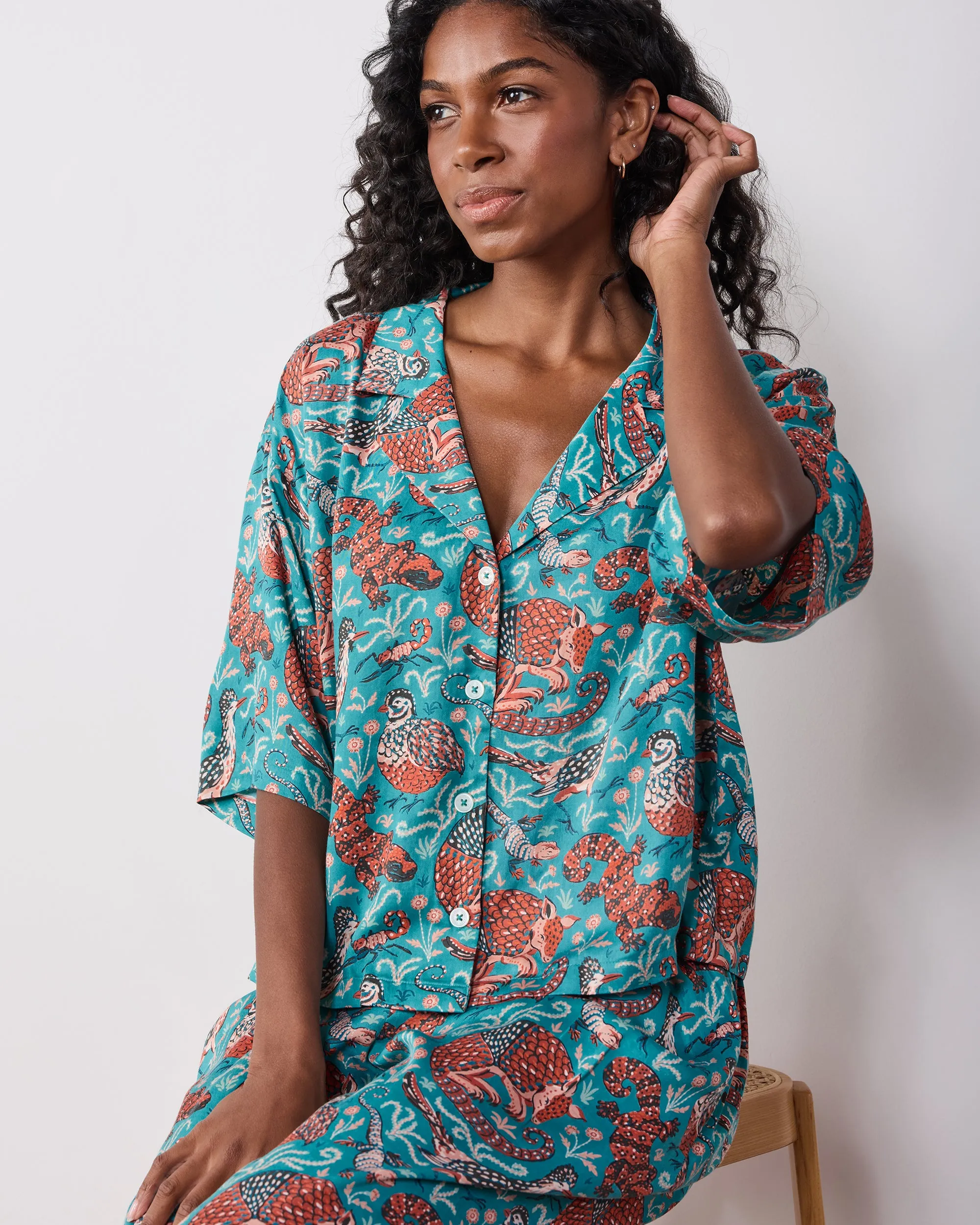 Canyon Critters - Petite Eco Satin Wildest Dreams Set - Teal sold by Printfresh product image thumbnail 2