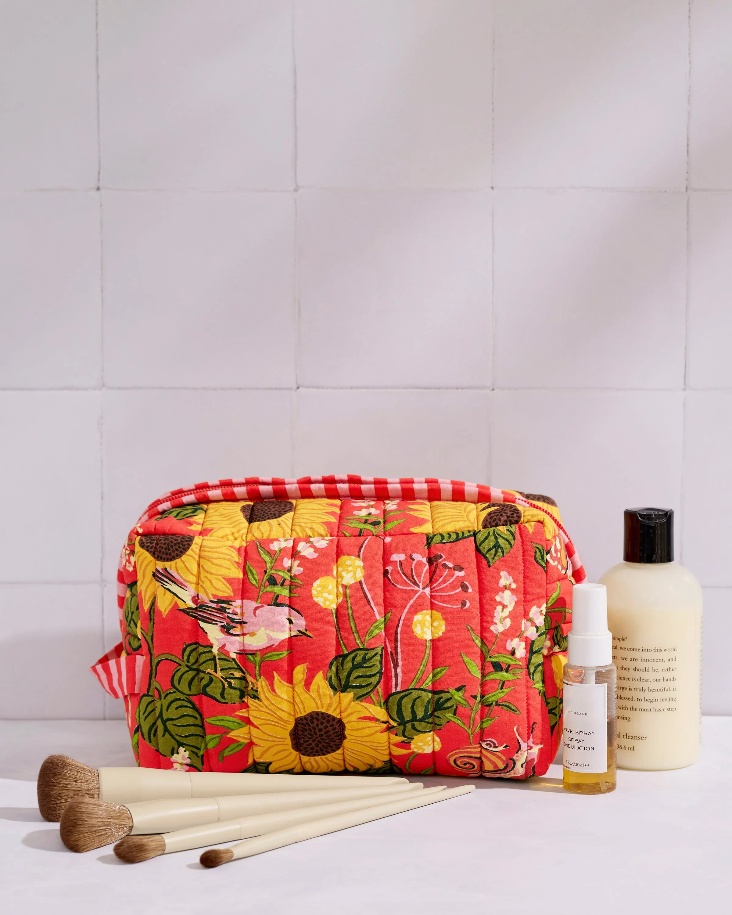 Autumn Sunflowers - Quilted Pouch - Orange sold by Printfresh product image thumbnail 2