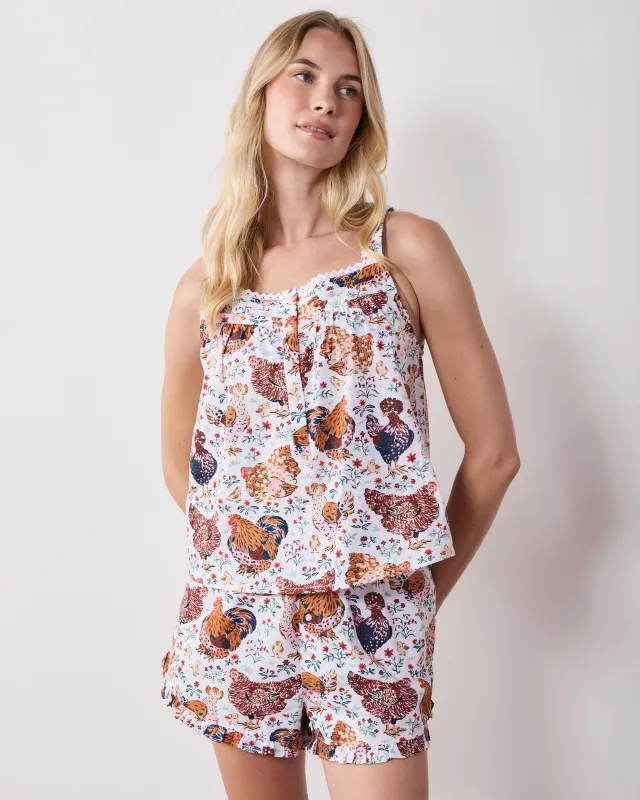 Must Love Chickens - Back to Bed Short Set - Cloud made by Printfresh
