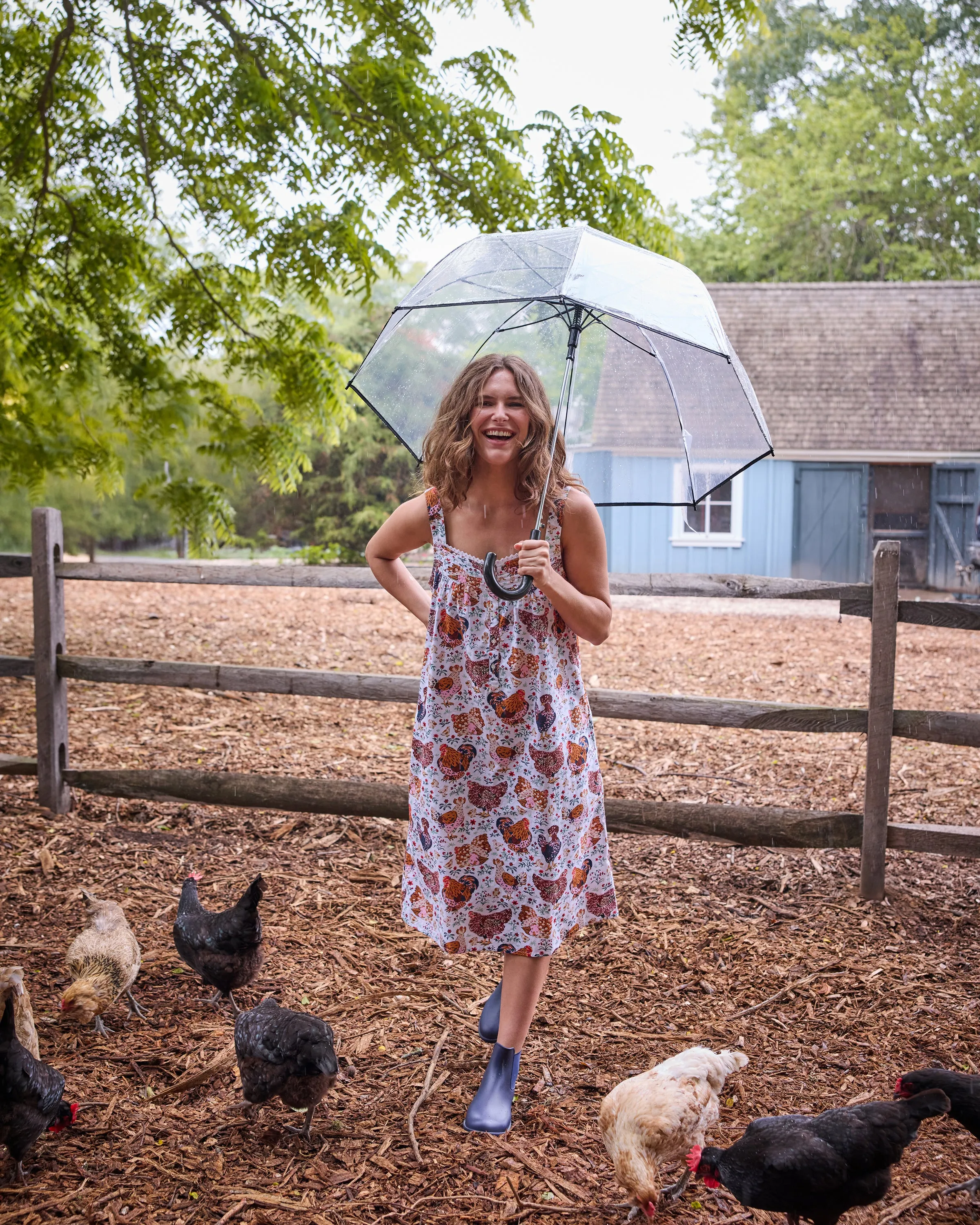 Must Love Chickens - Back To Bed Nightgown - Cloud sold by Printfresh product image thumbnail 2