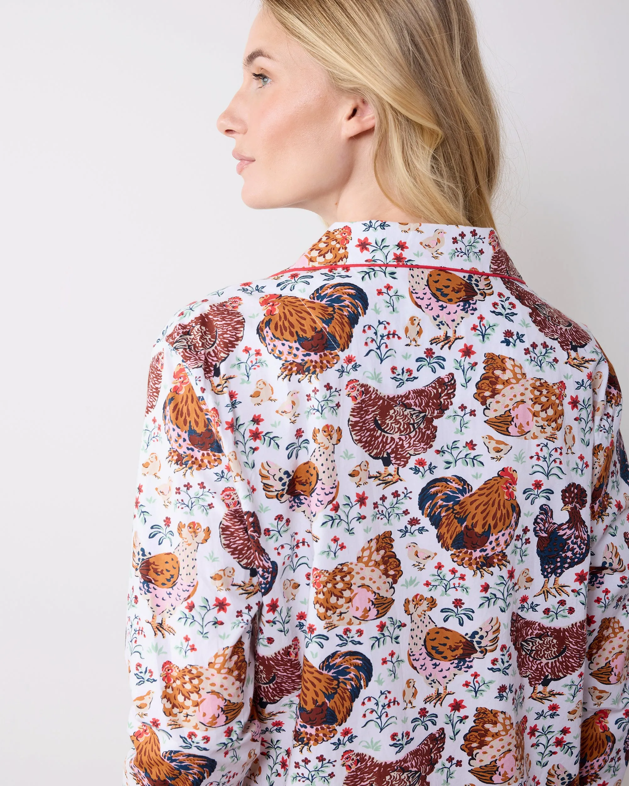 Must Love Chickens - Petite Long PJ Set - Cloud sold by Printfresh product image thumbnail 4