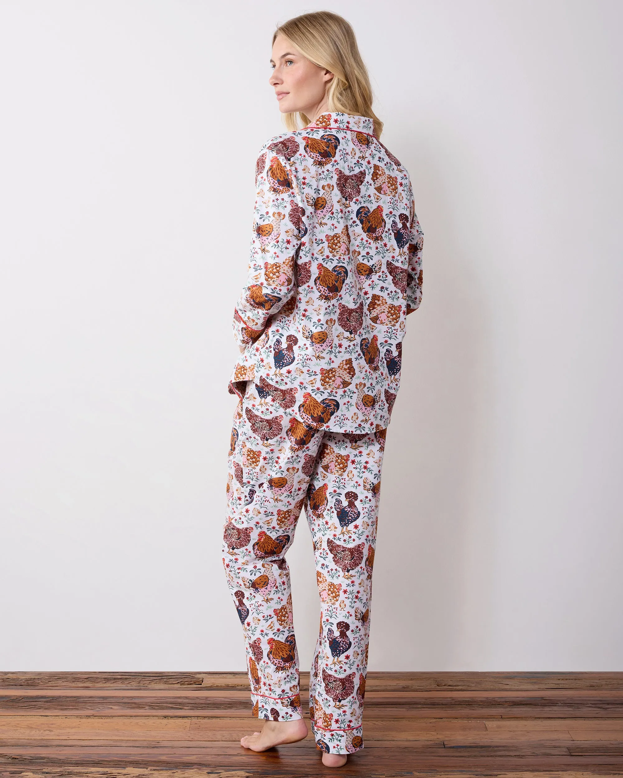 Must Love Chickens - Long PJ Set - Cloud sold by Printfresh product image thumbnail 4