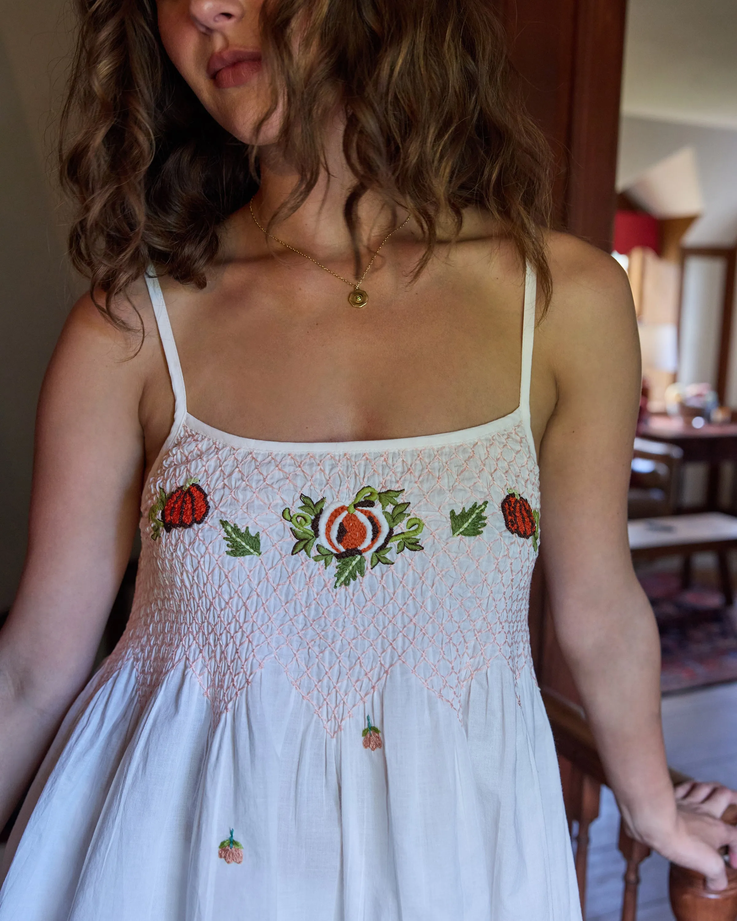 Embroidered Pumpkins - Naya Short Set - Natural sold by Printfresh product image thumbnail 4