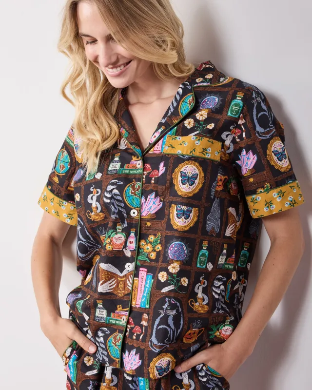 Enchanted Study - Short PJ Set - Obsidian made by Printfresh